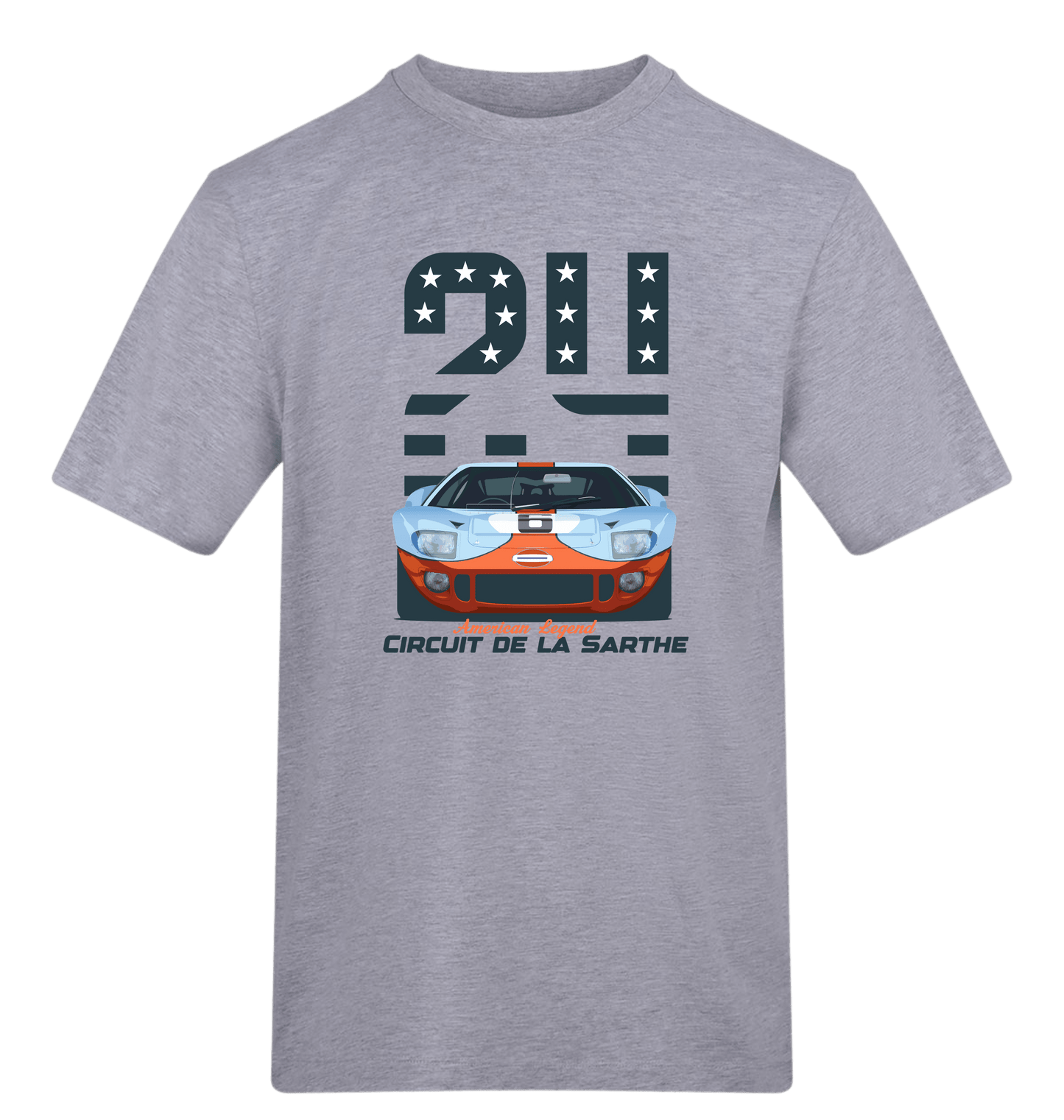 Heather Grey Printed T-shirt Front