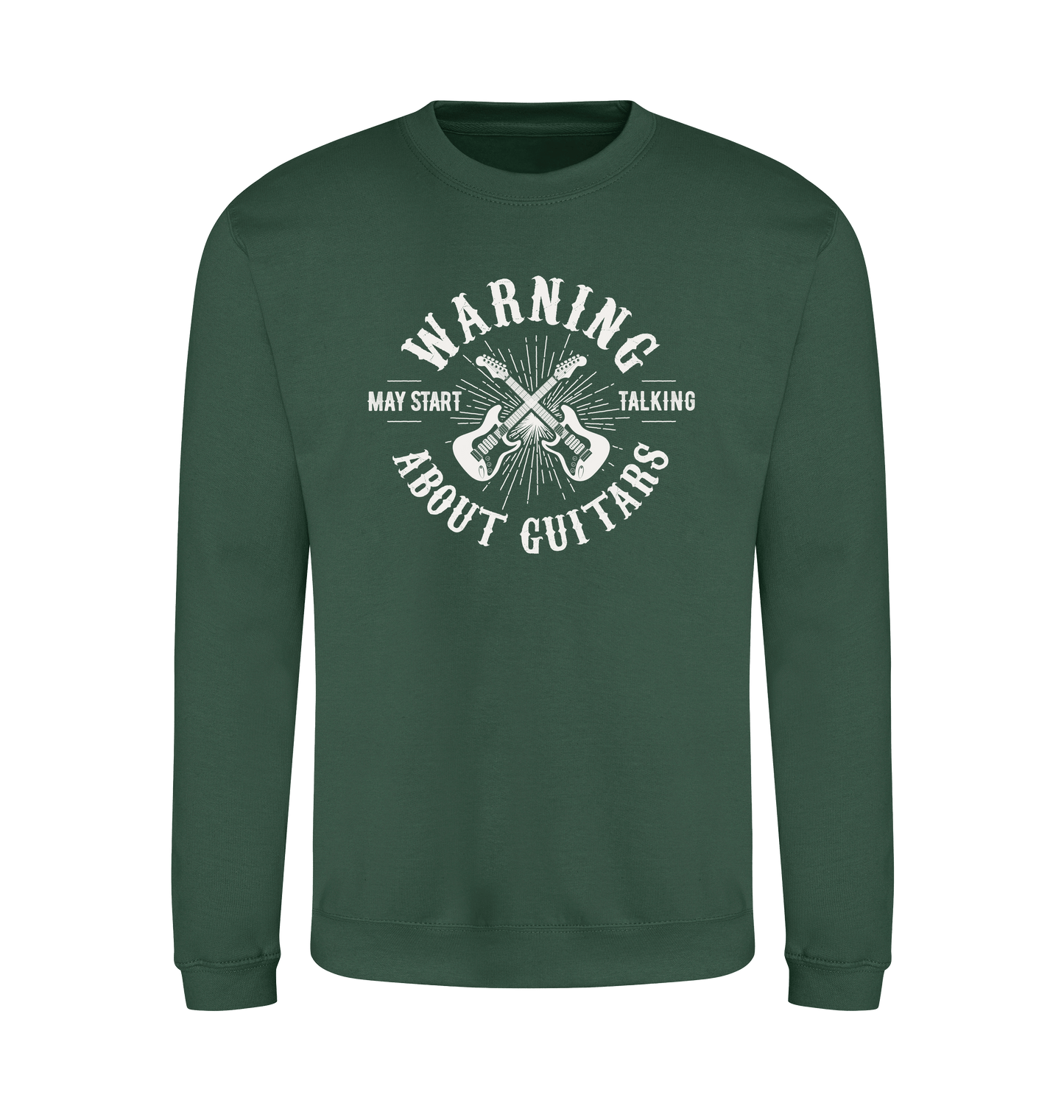 Bottle Green Printed Sweater Front