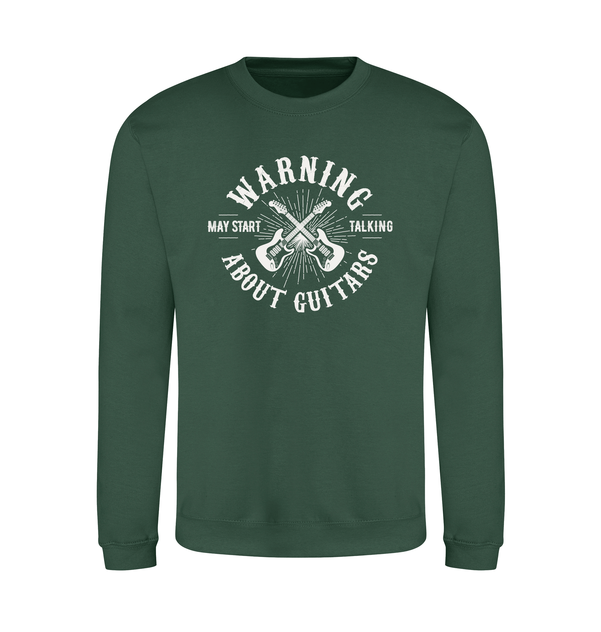 Bottle Green Printed Sweater Front