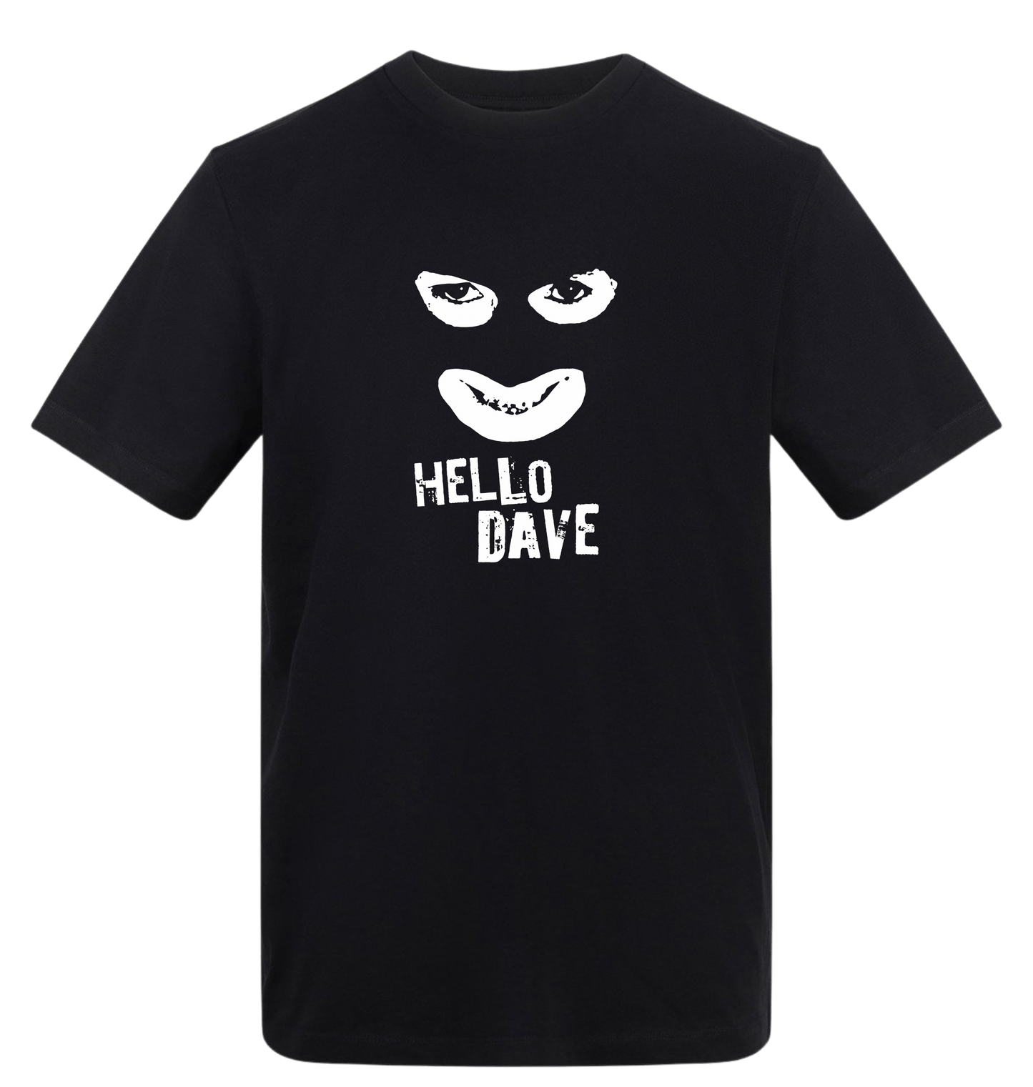 Deep Black Printed T-shirt Front