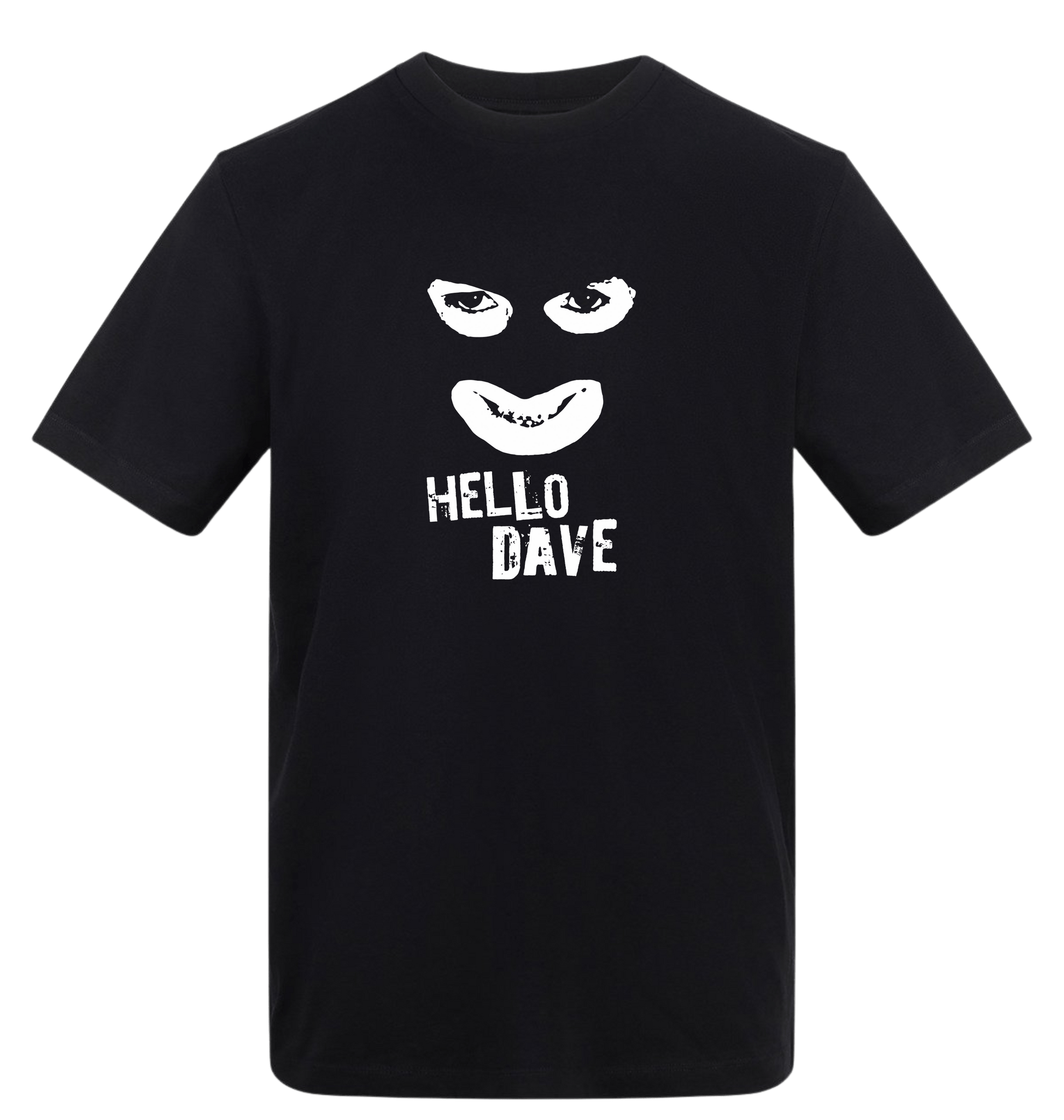 Deep Black Printed T-shirt Front