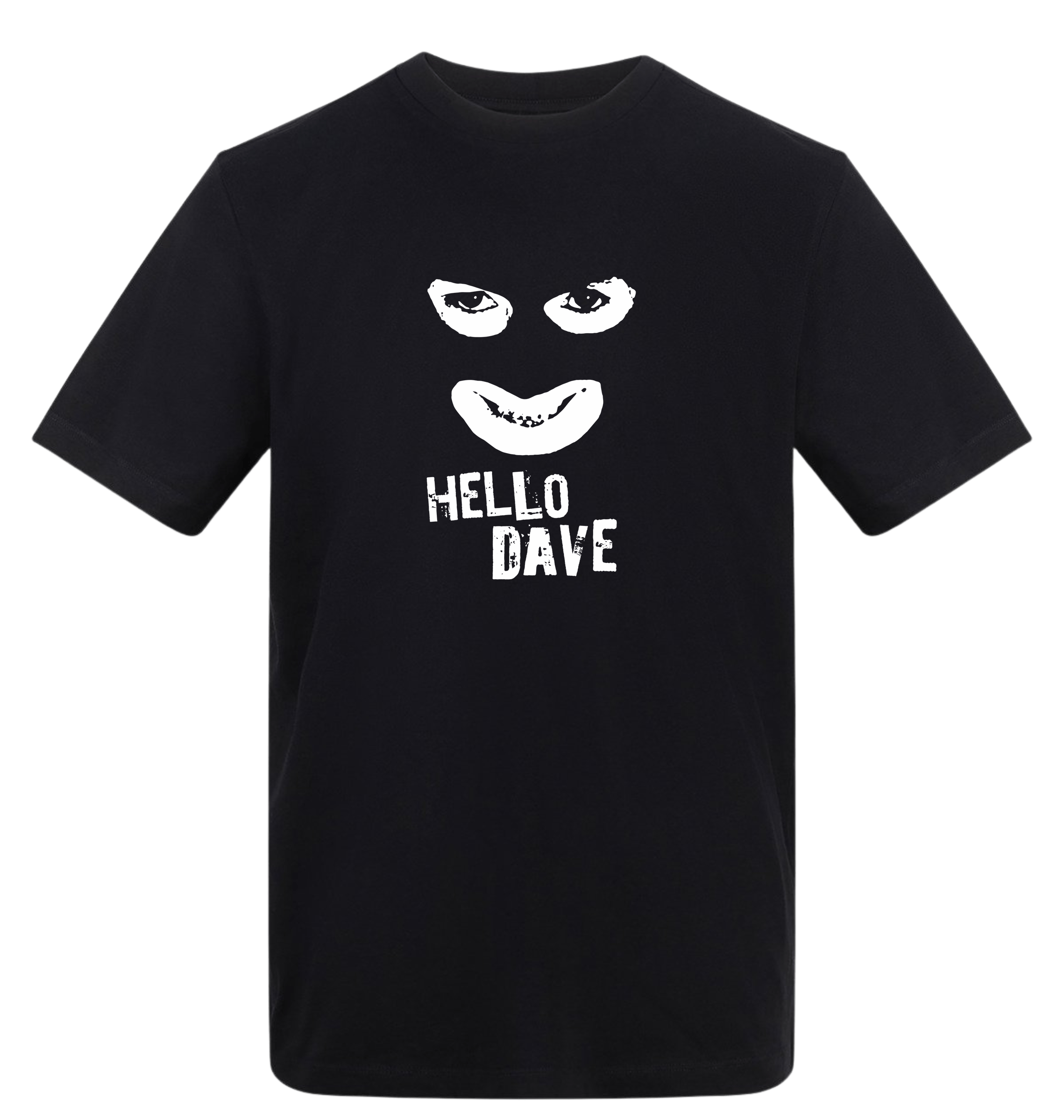 Deep Black Printed T-shirt Front