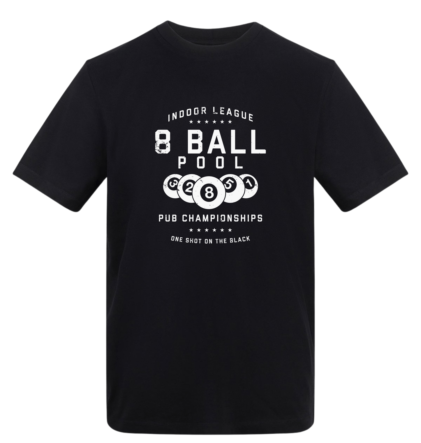 Deep Black Printed T-shirt Front