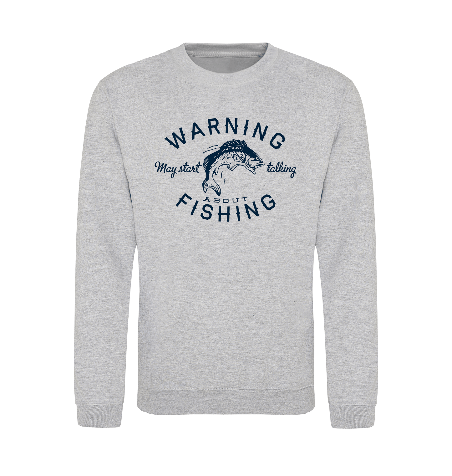 Heather Grey Printed Sweater Front