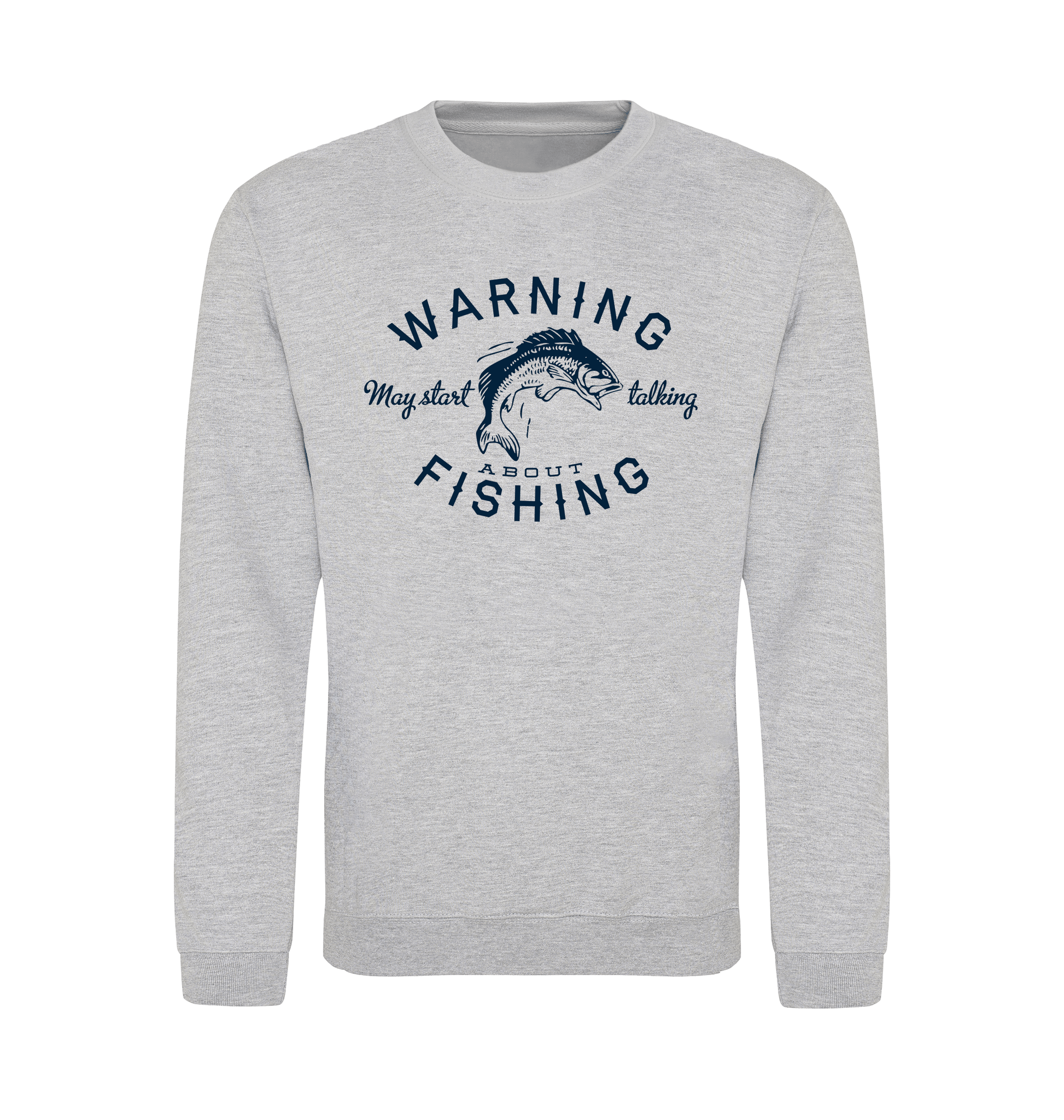 Heather Grey Printed Sweater Front