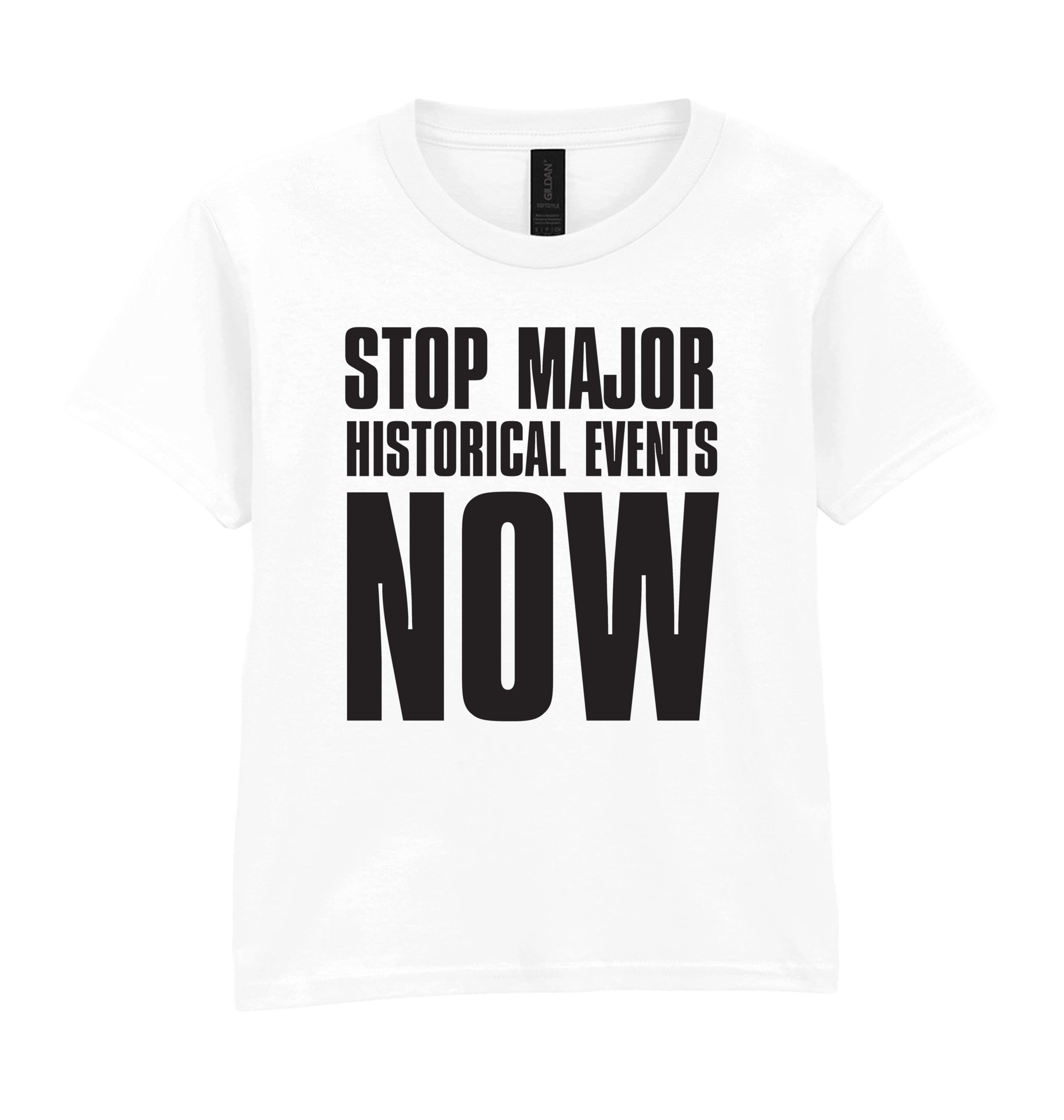 White Printed Kids T-Shirt Front