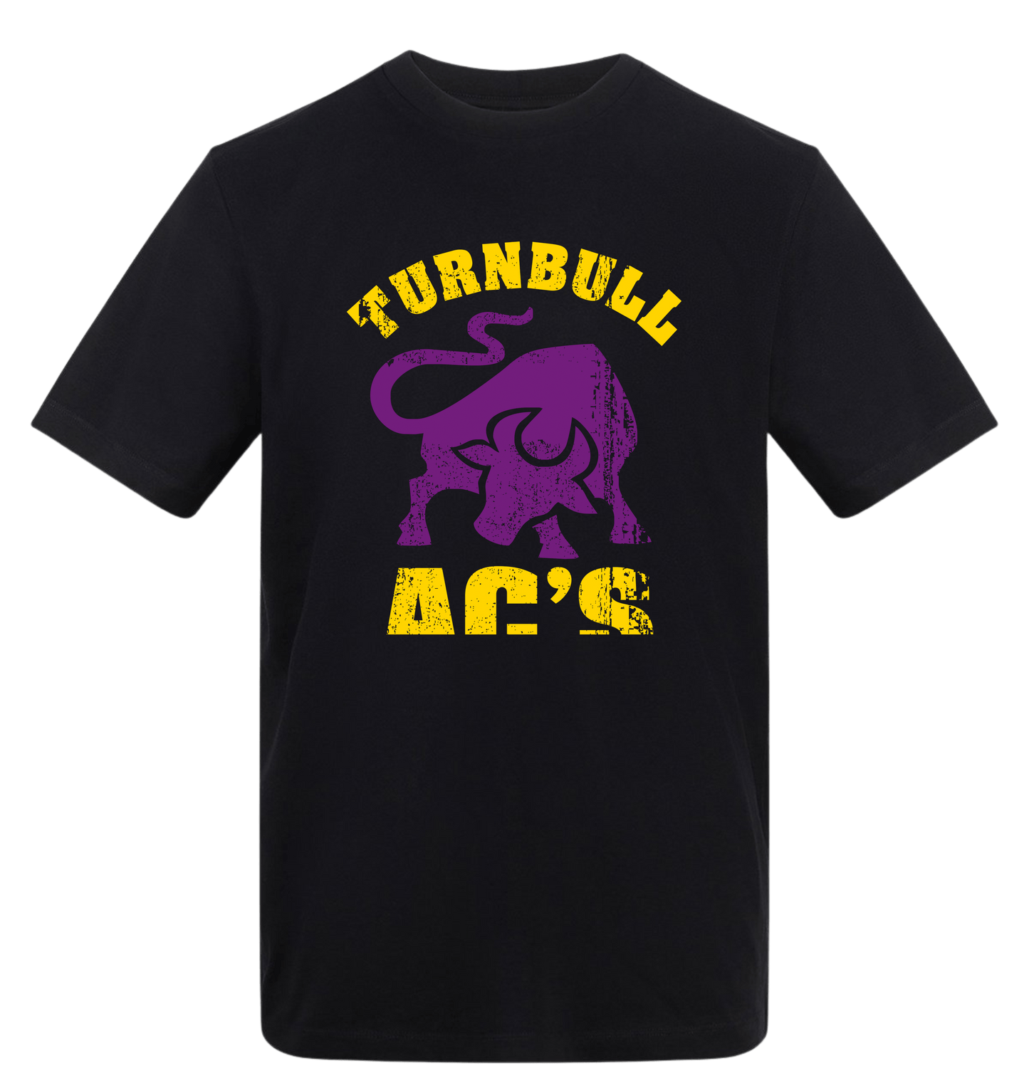 Deep Black Printed T-shirt Front