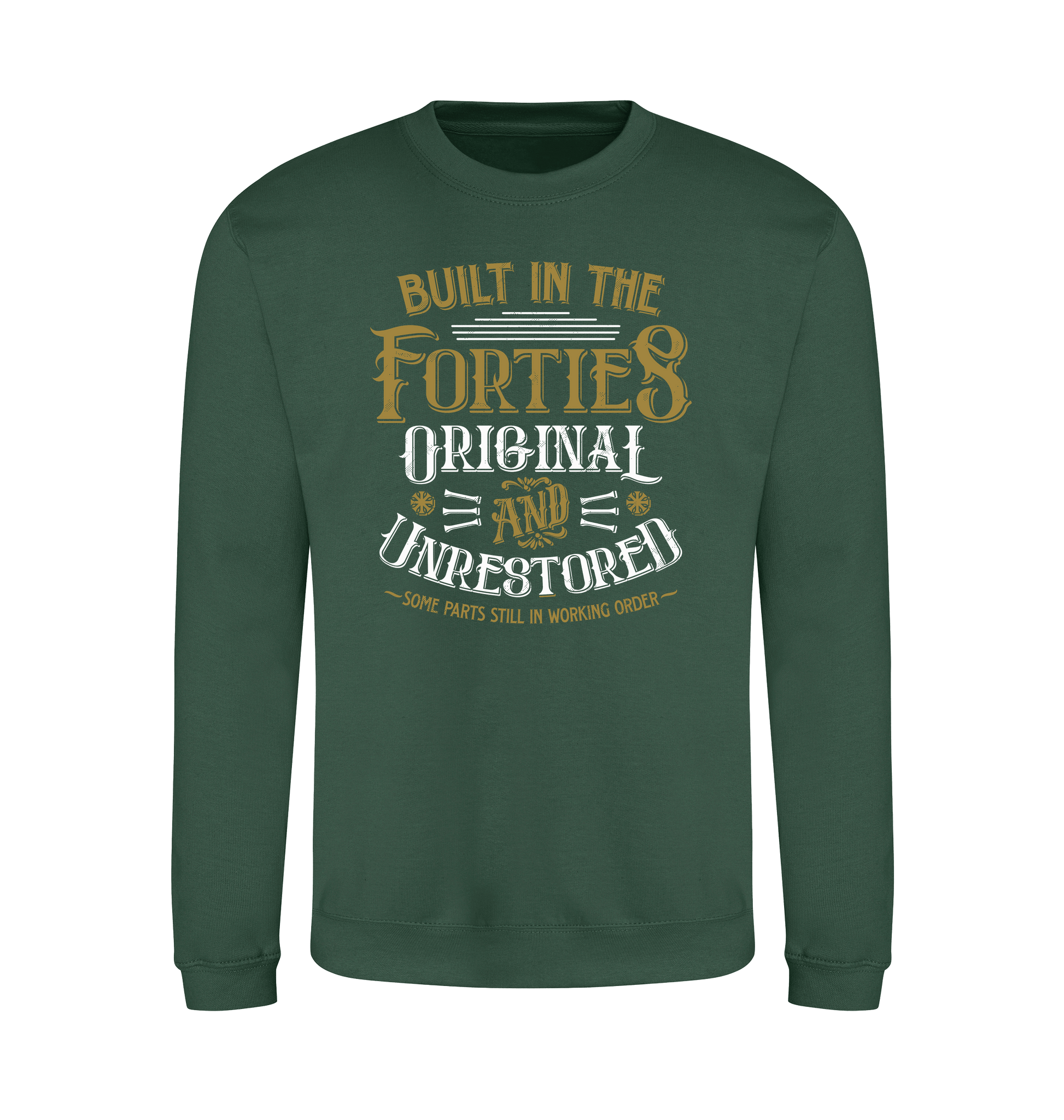 Bottle Green Printed Sweater Front