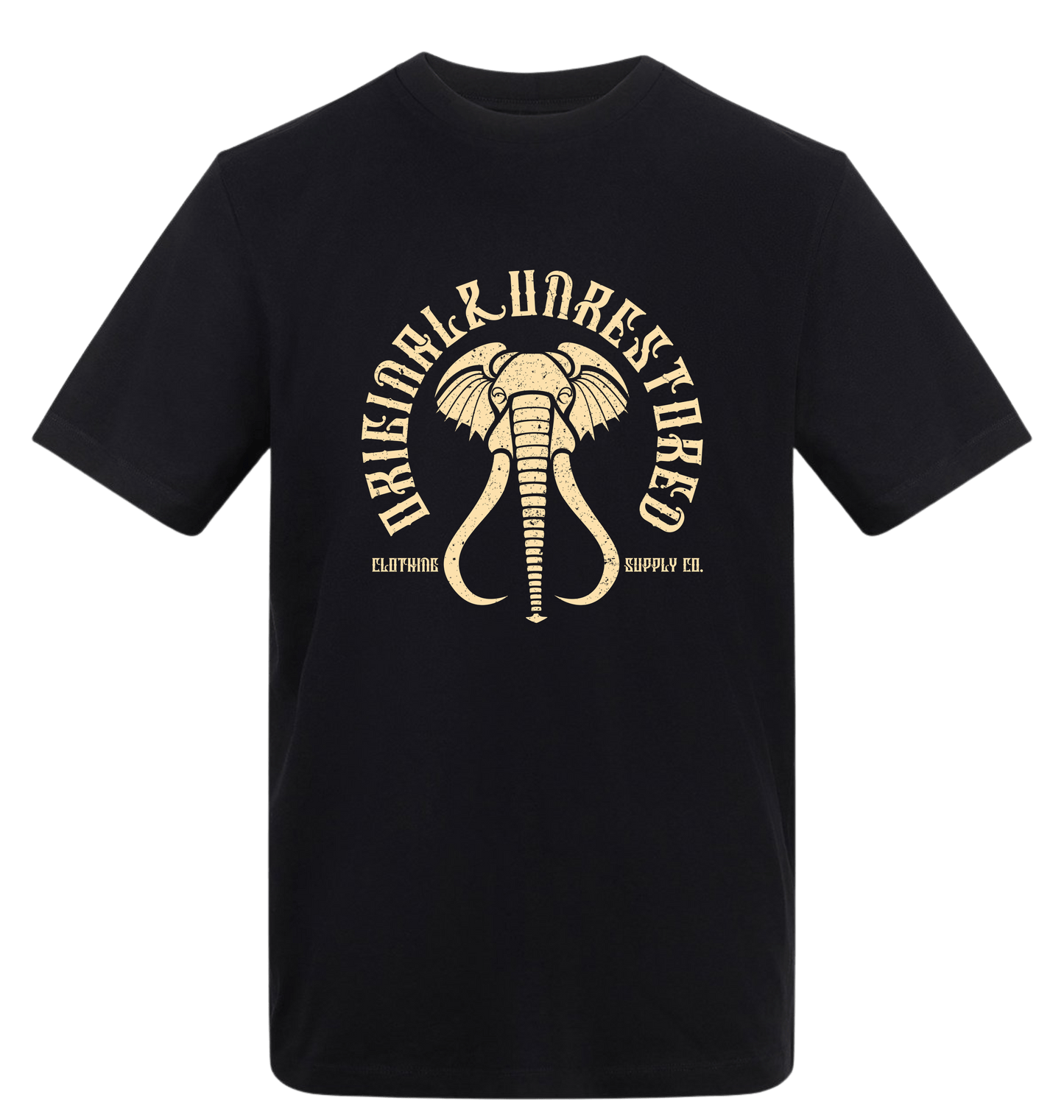 Deep Black Printed T-shirt Front