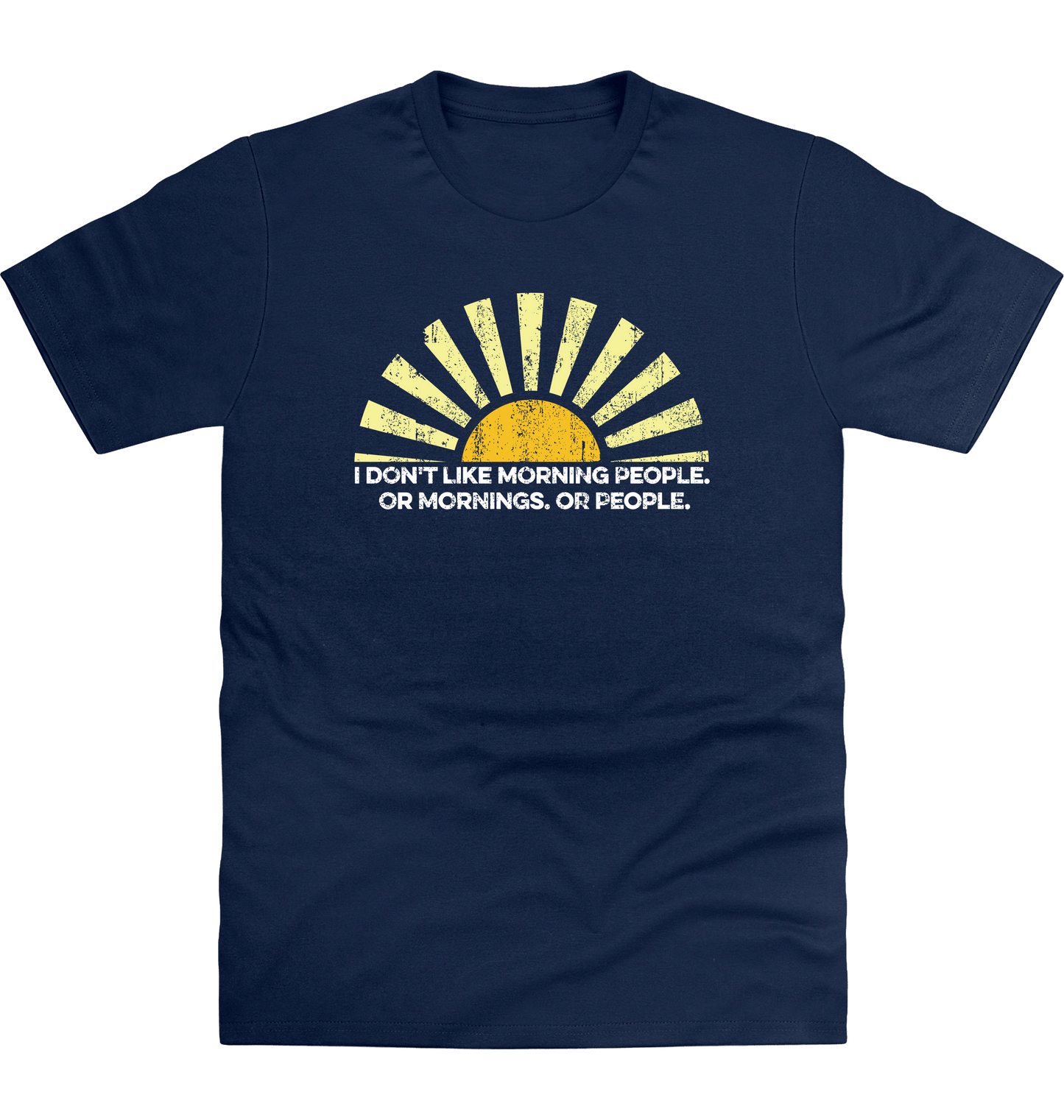 New French Navy Printed T-shirt Front