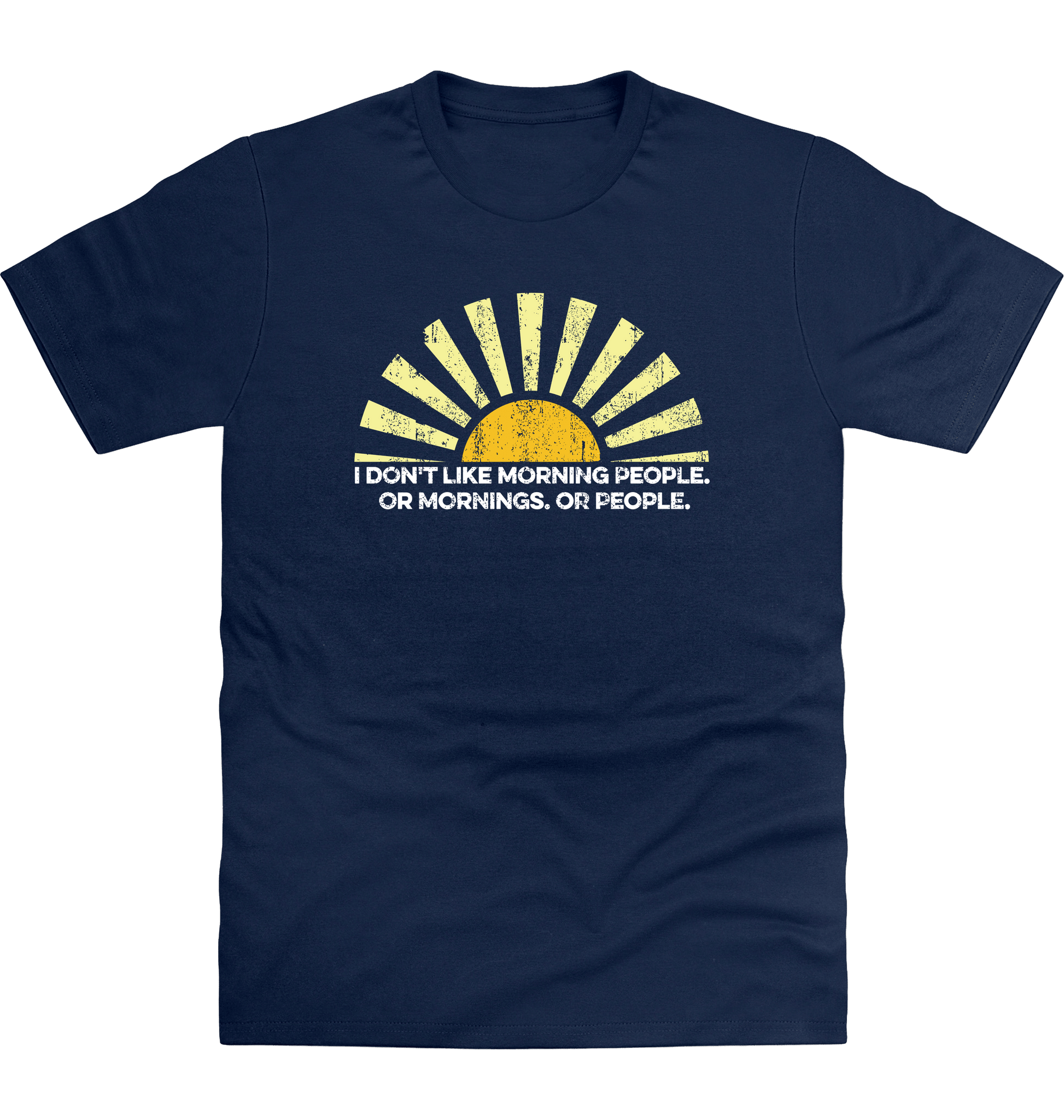 New French Navy Printed T-shirt Front