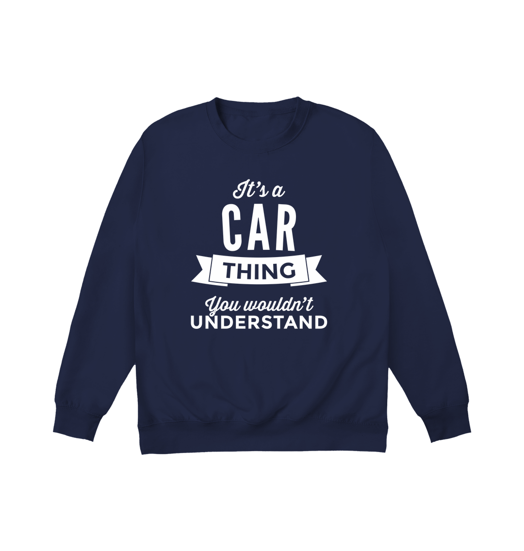 Oxford Navy Printed Sweater Front