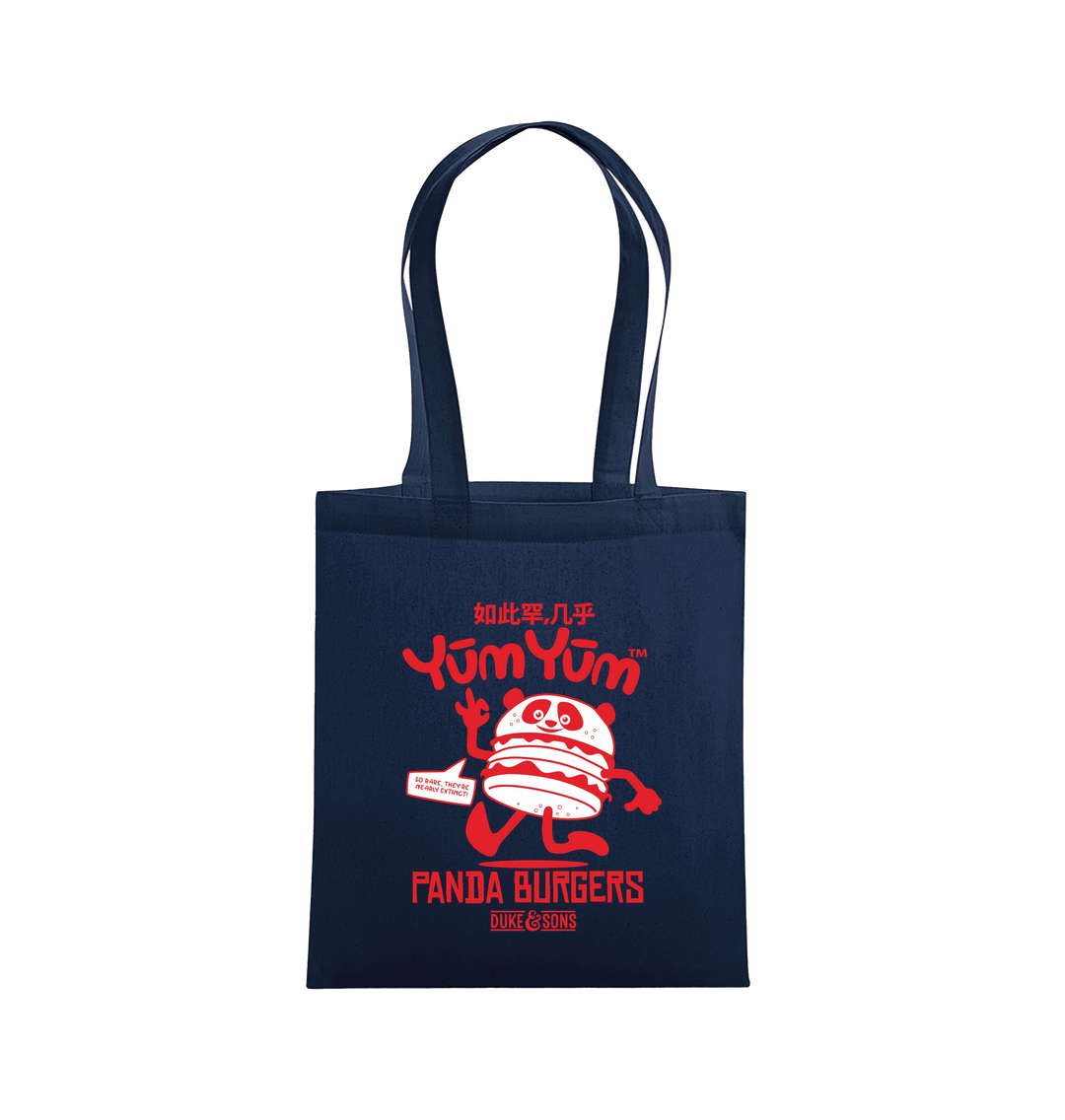 French Navy Printed Bag Front