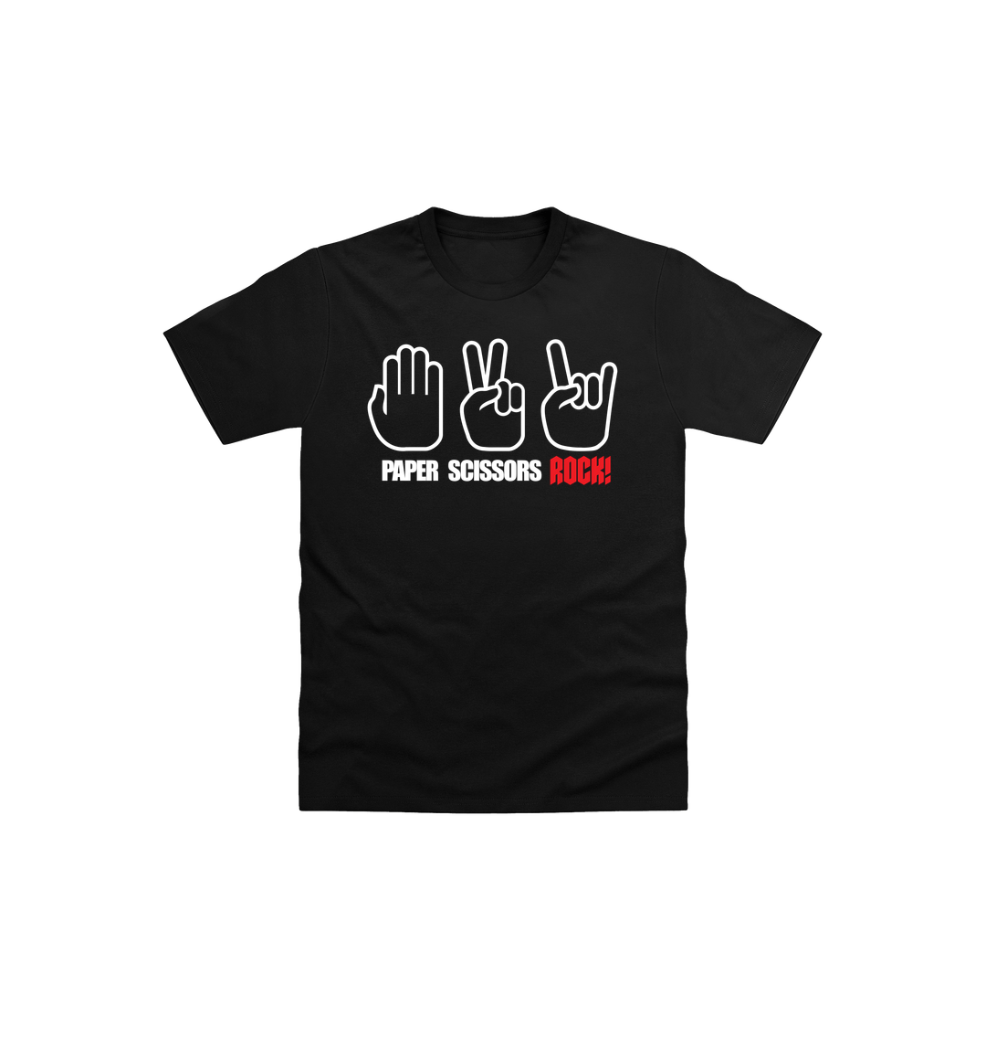 Black Printed Kids T-Shirt Front