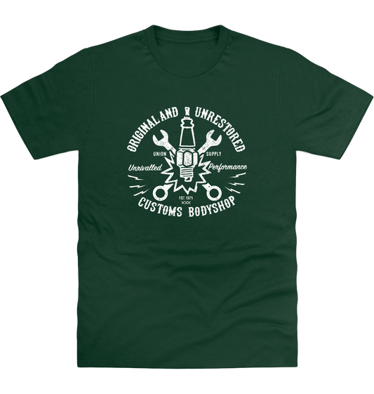Bottle Green Printed T-shirt Front