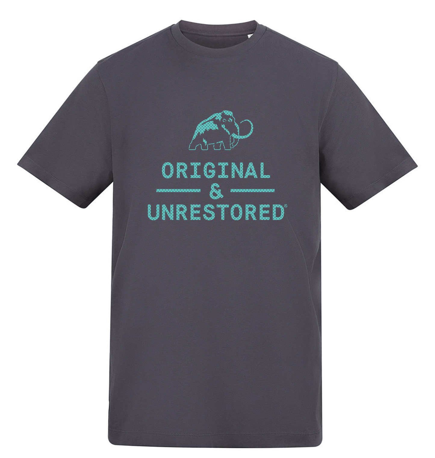 Solid Charcoal Printed T-shirt Front