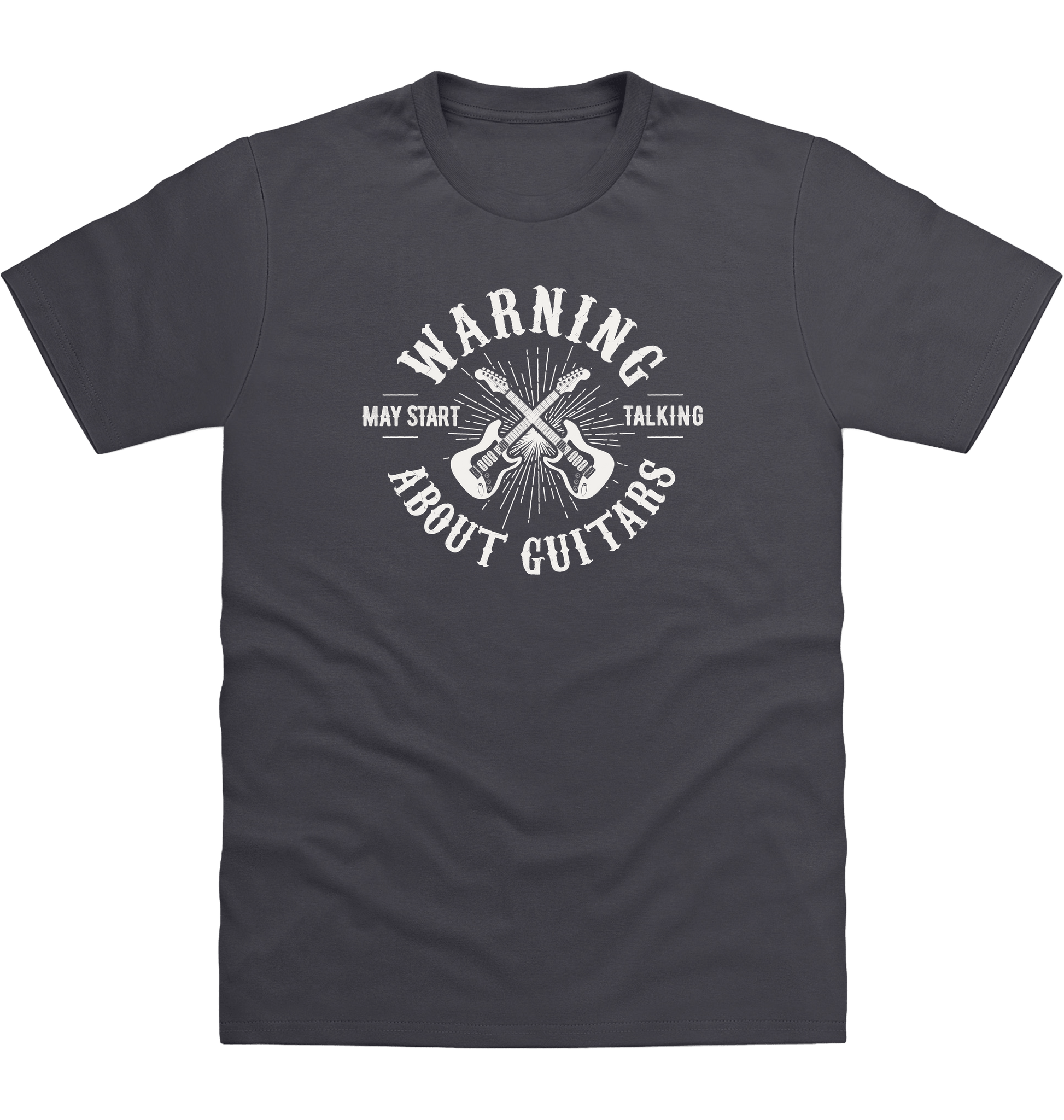 Solid Charcoal Printed T-shirt Front