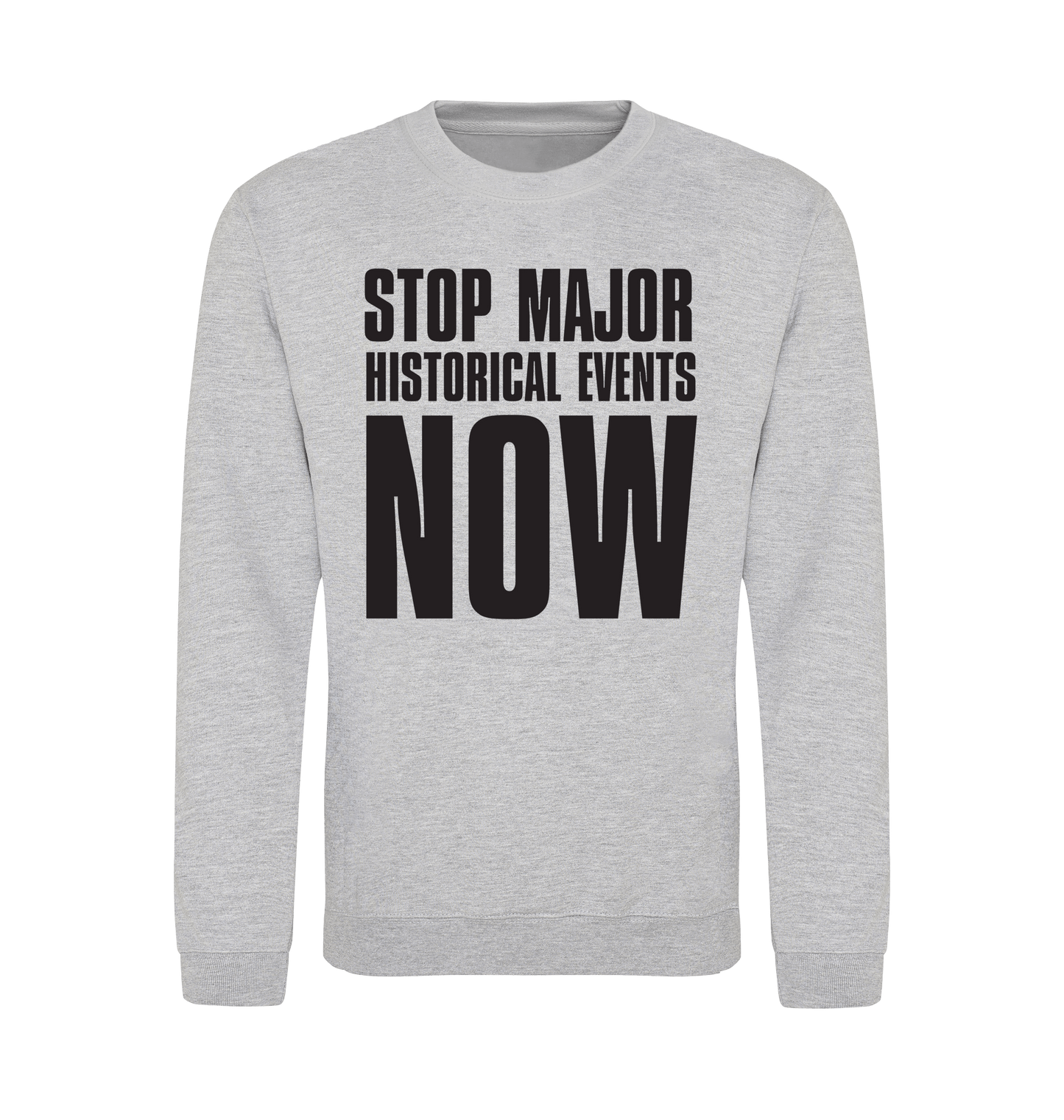 Heather Grey Printed Sweater Front