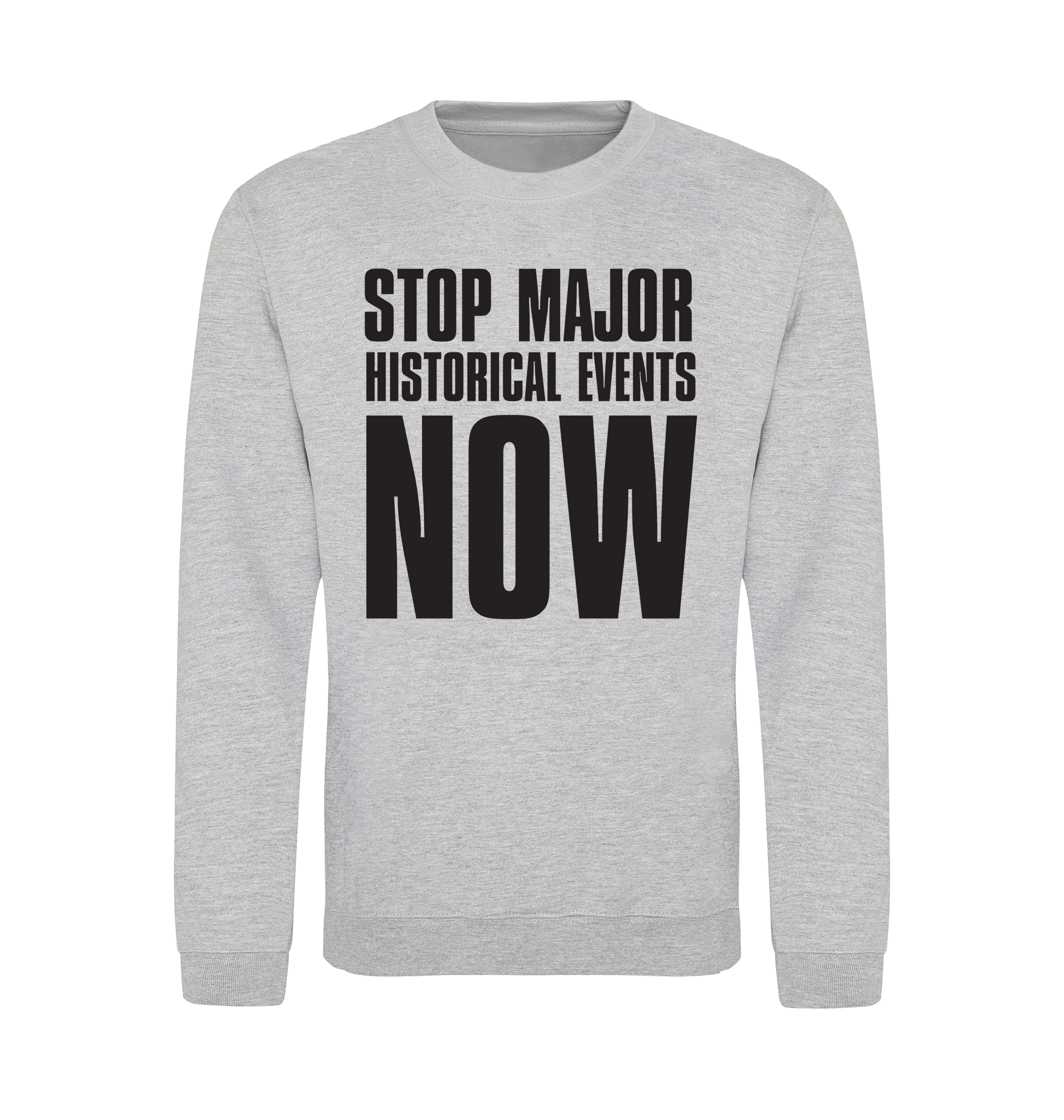Heather Grey Printed Sweater Front