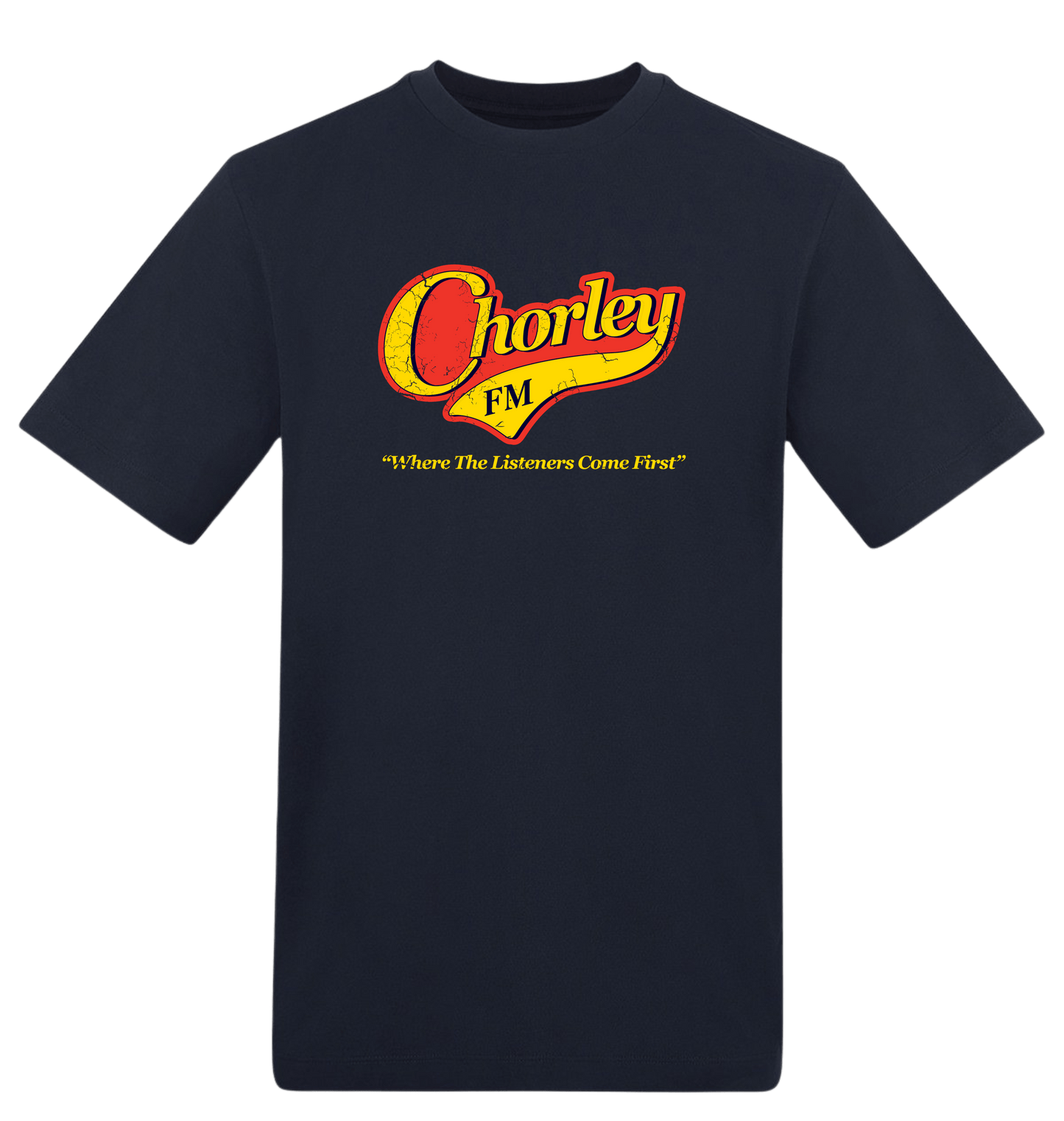 New French Navy Printed T-shirt Front