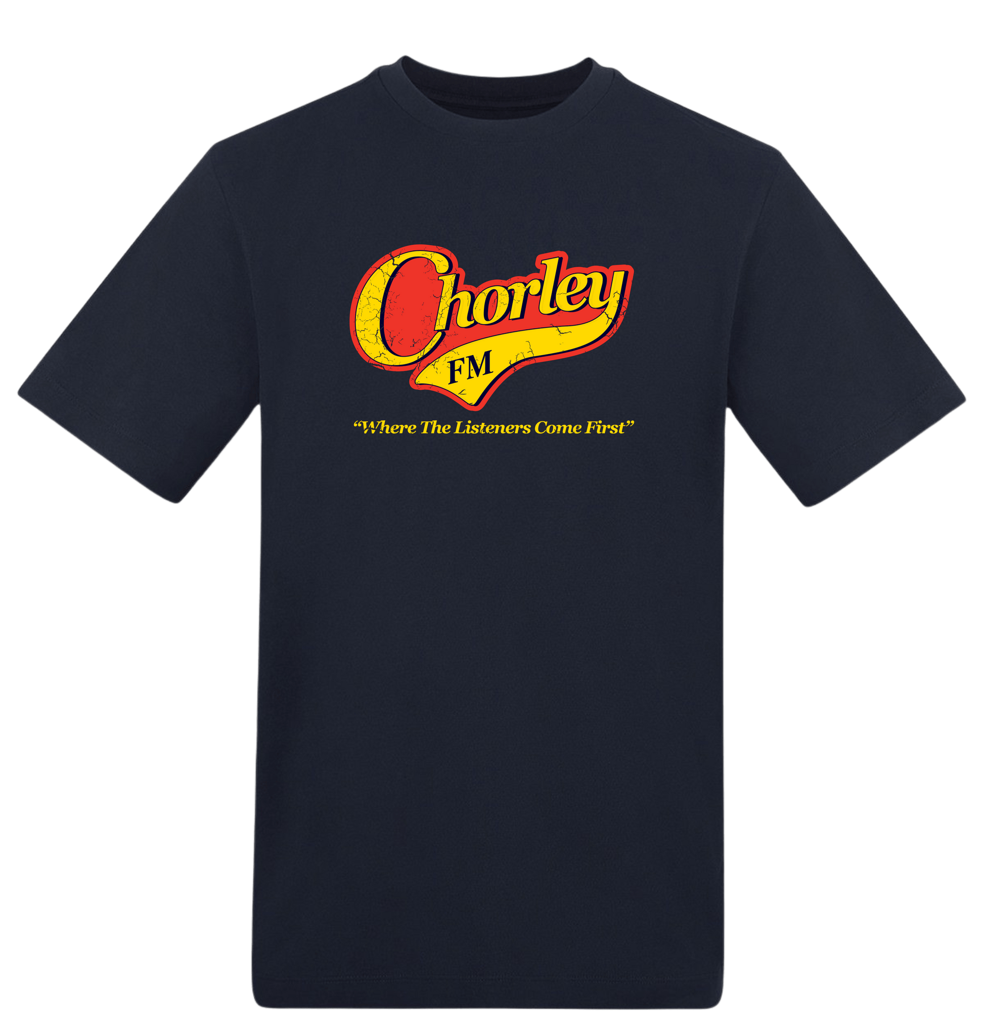 New French Navy Printed T-shirt Front