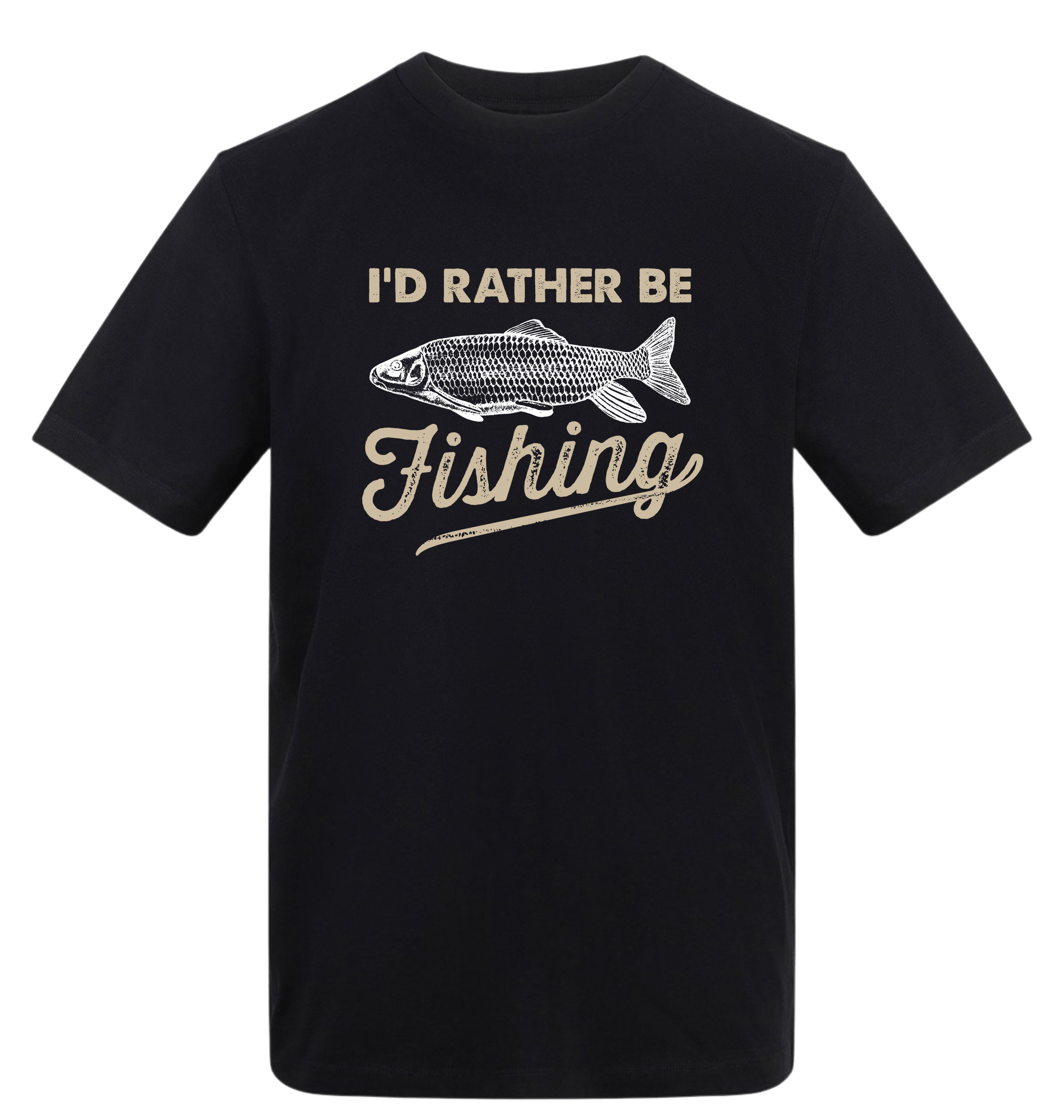 Deep Black Printed T-shirt Front