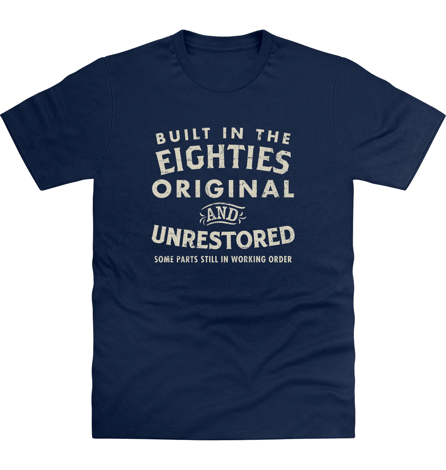 New French Navy Printed T-shirt Front