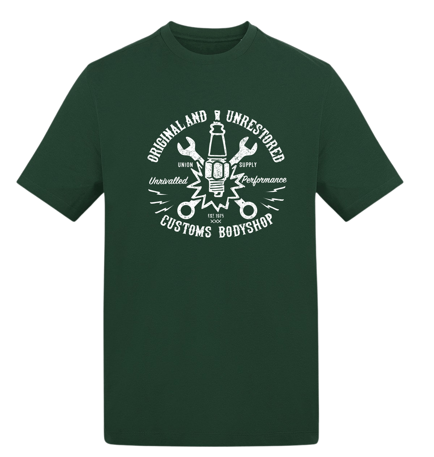 Bottle Green Printed T-shirt Front