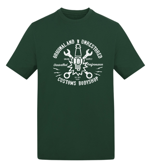 Bottle Green Printed T-shirt Front
