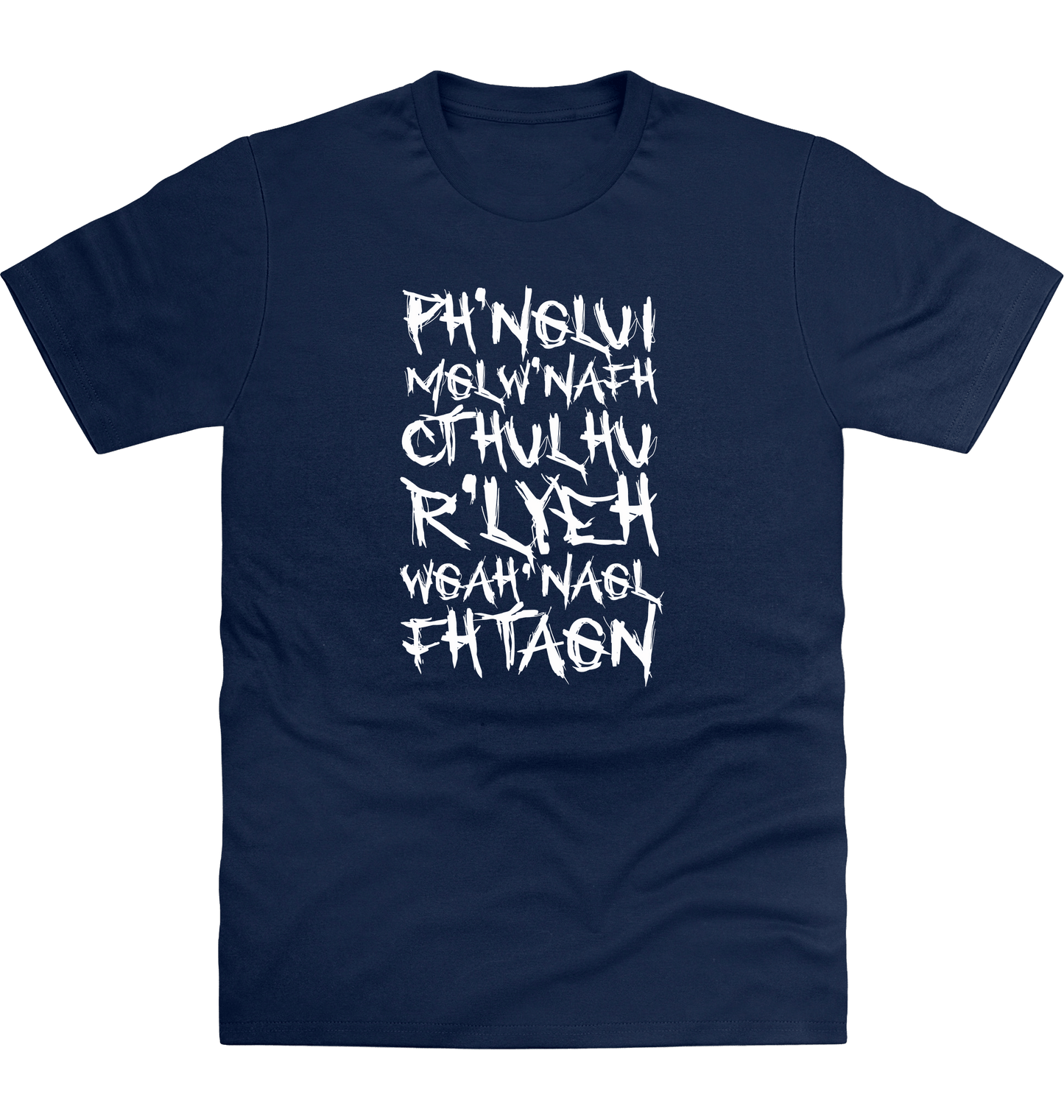 New French Navy Printed T-shirt Front