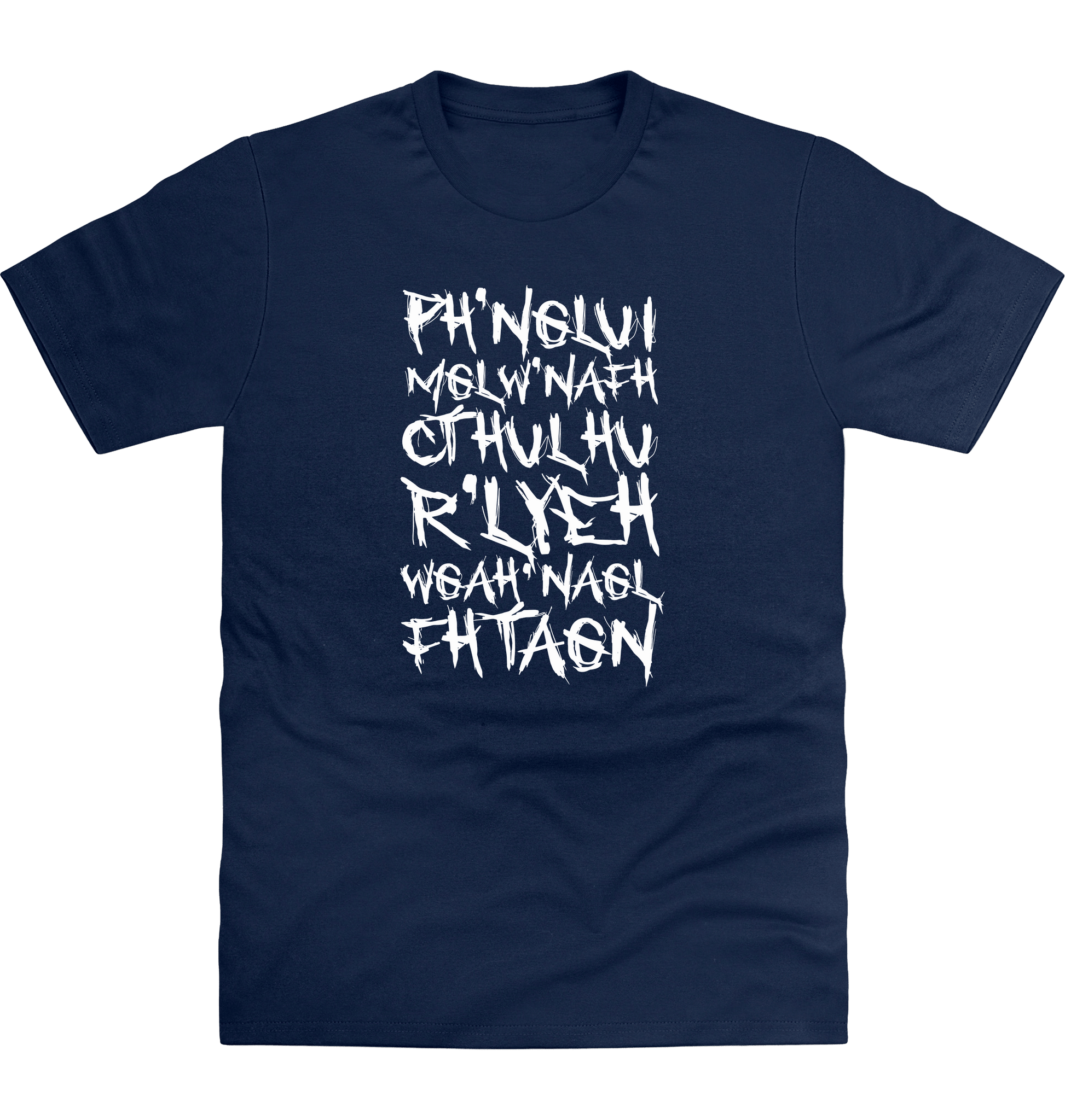 New French Navy Printed T-shirt Front