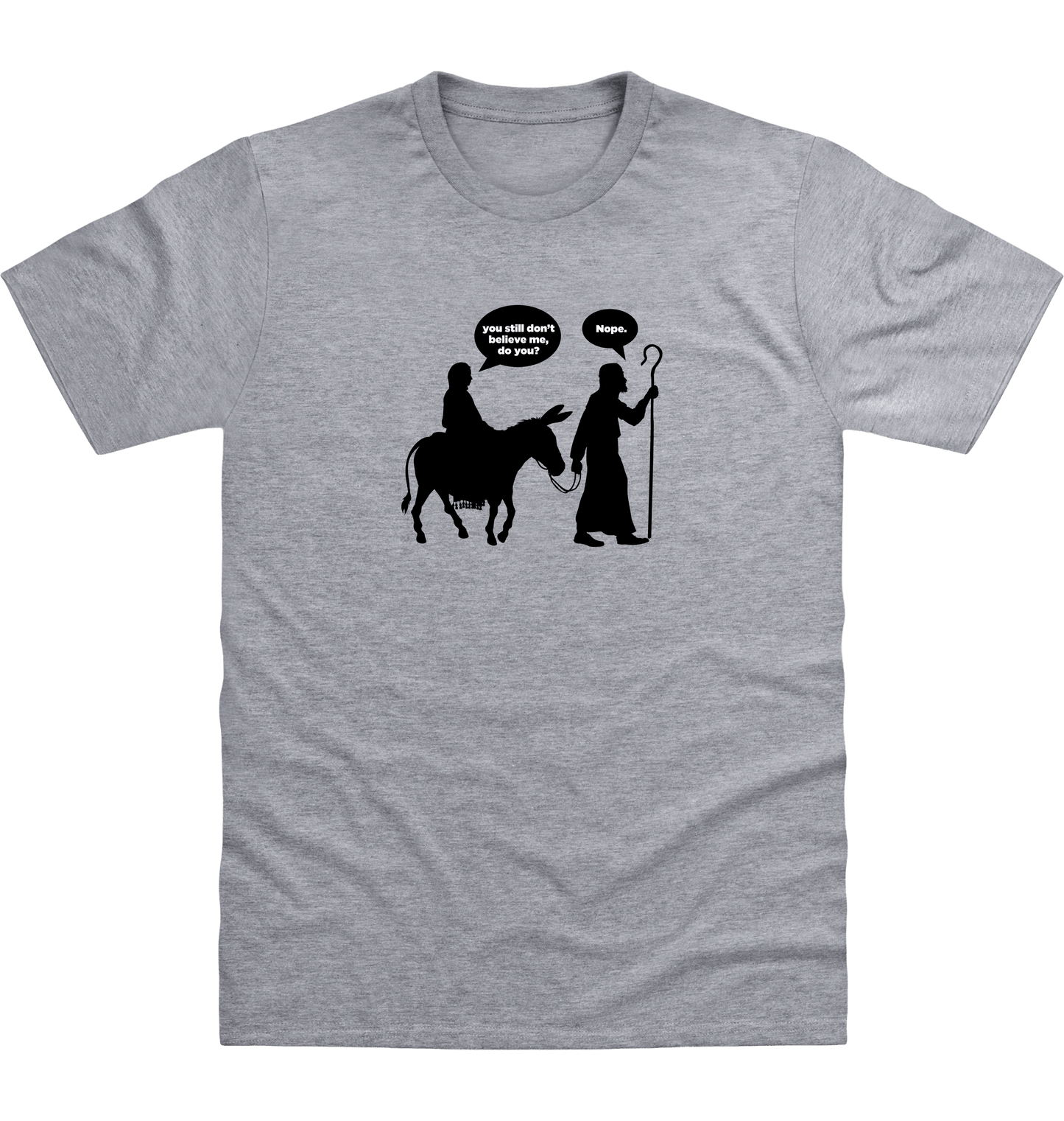 Heather Grey Printed T-shirt Front