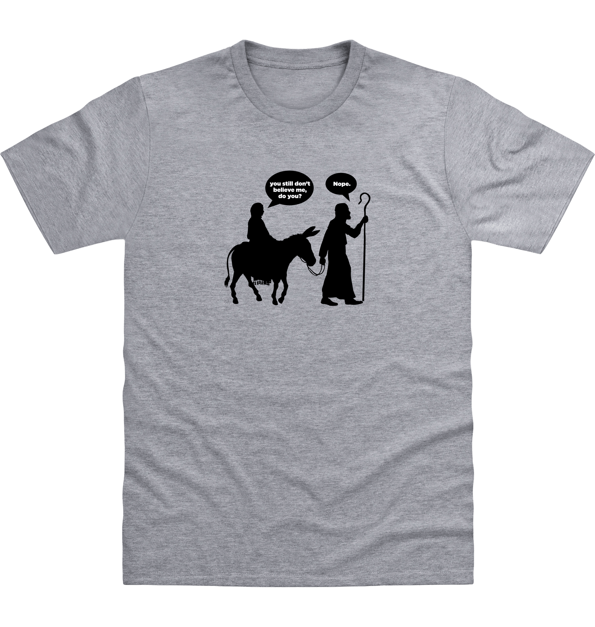 Heather Grey Printed T-shirt Front