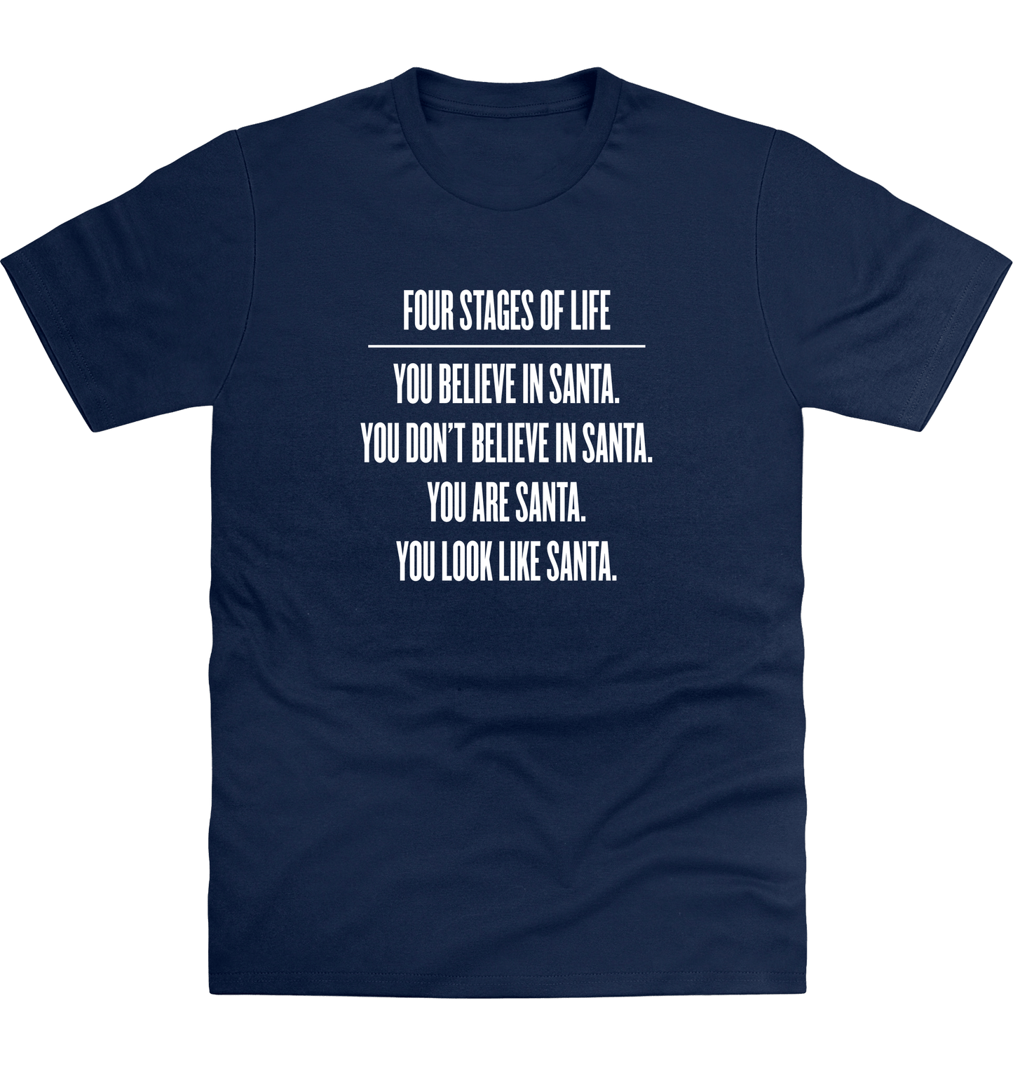 New French Navy Printed T-shirt Front