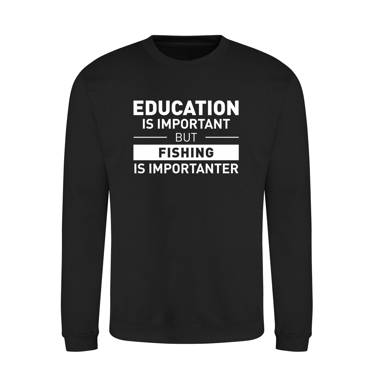 Jet Black Printed Sweater Front