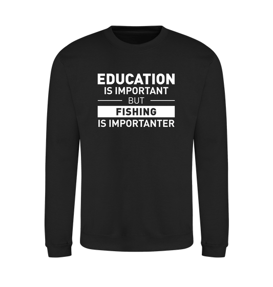 Jet Black Printed Sweater Front