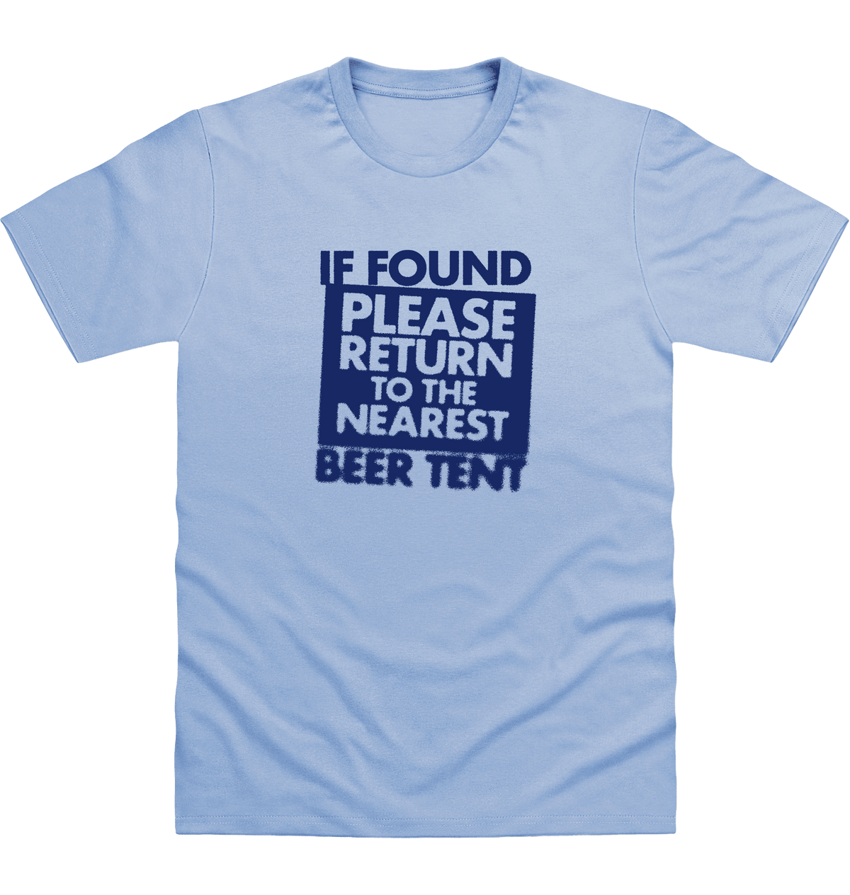 Sky Blue Printed T-shirt Front