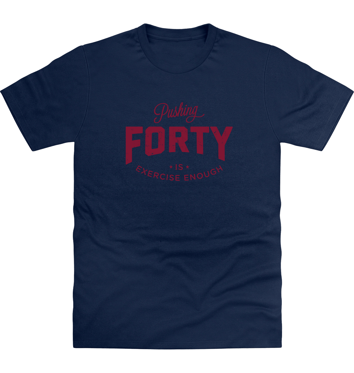 New French Navy Printed T-shirt Front