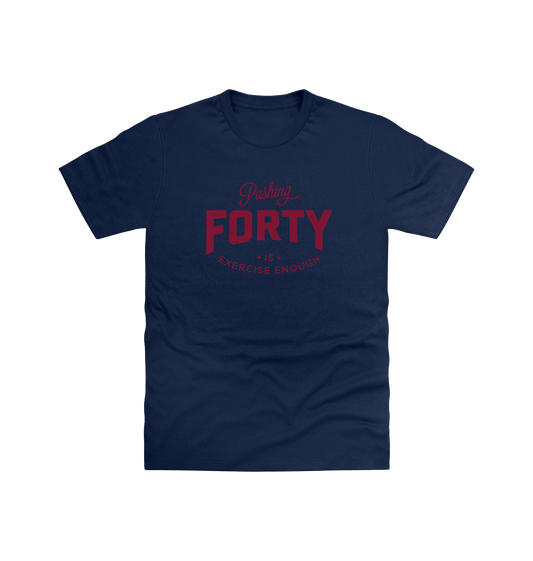 New French Navy Printed T-shirt Front
