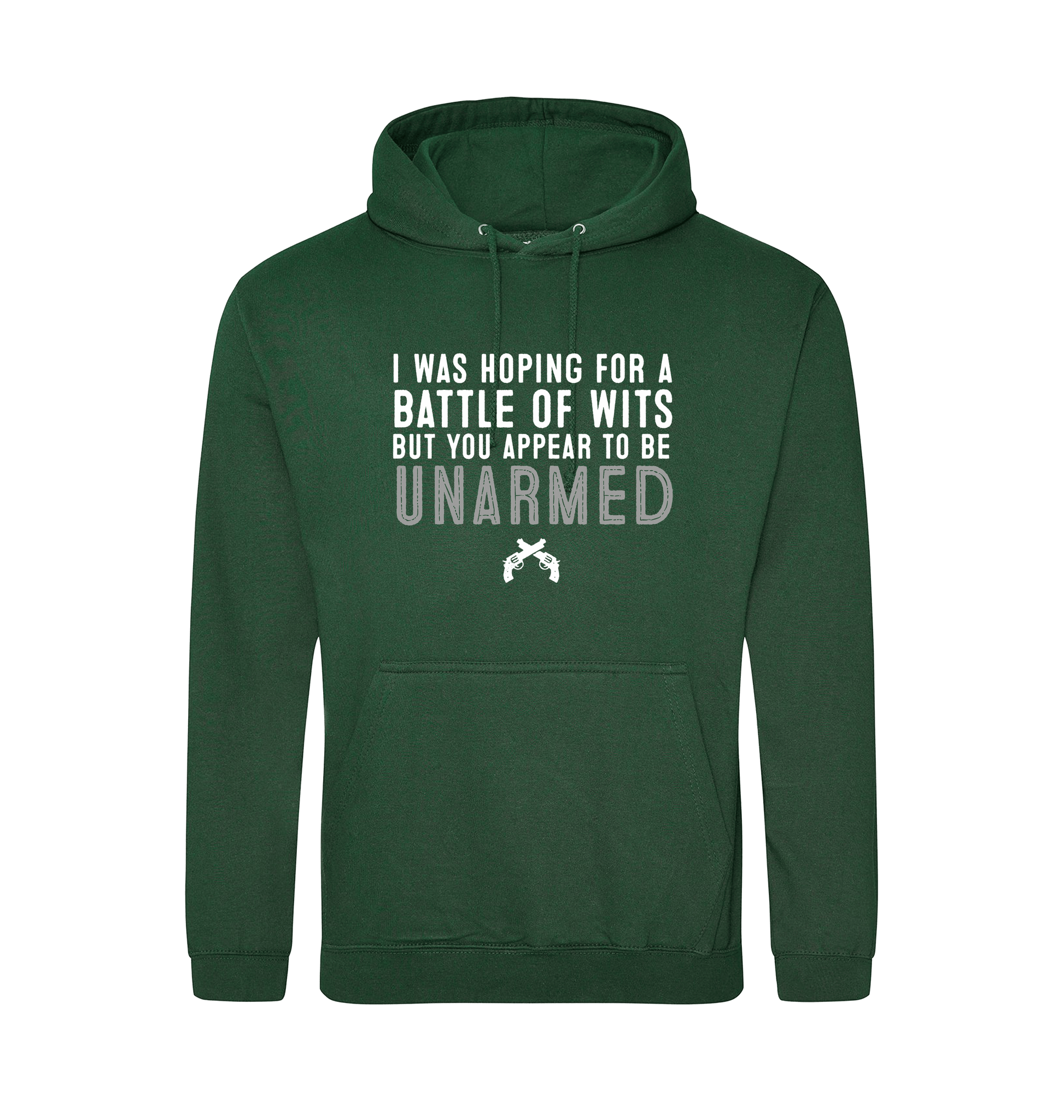 Bottle Green Printed Hoody Front