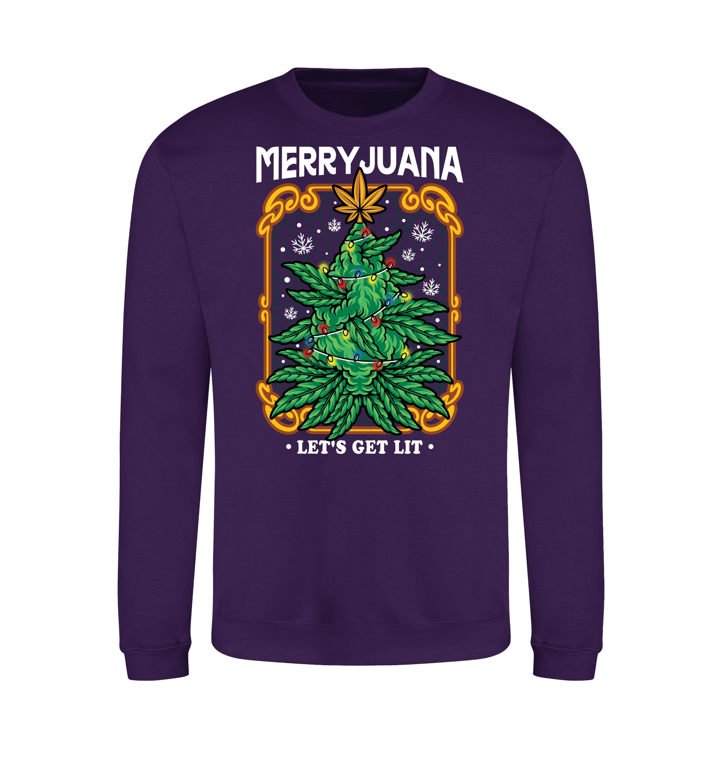 Purple Printed Sweater Front
