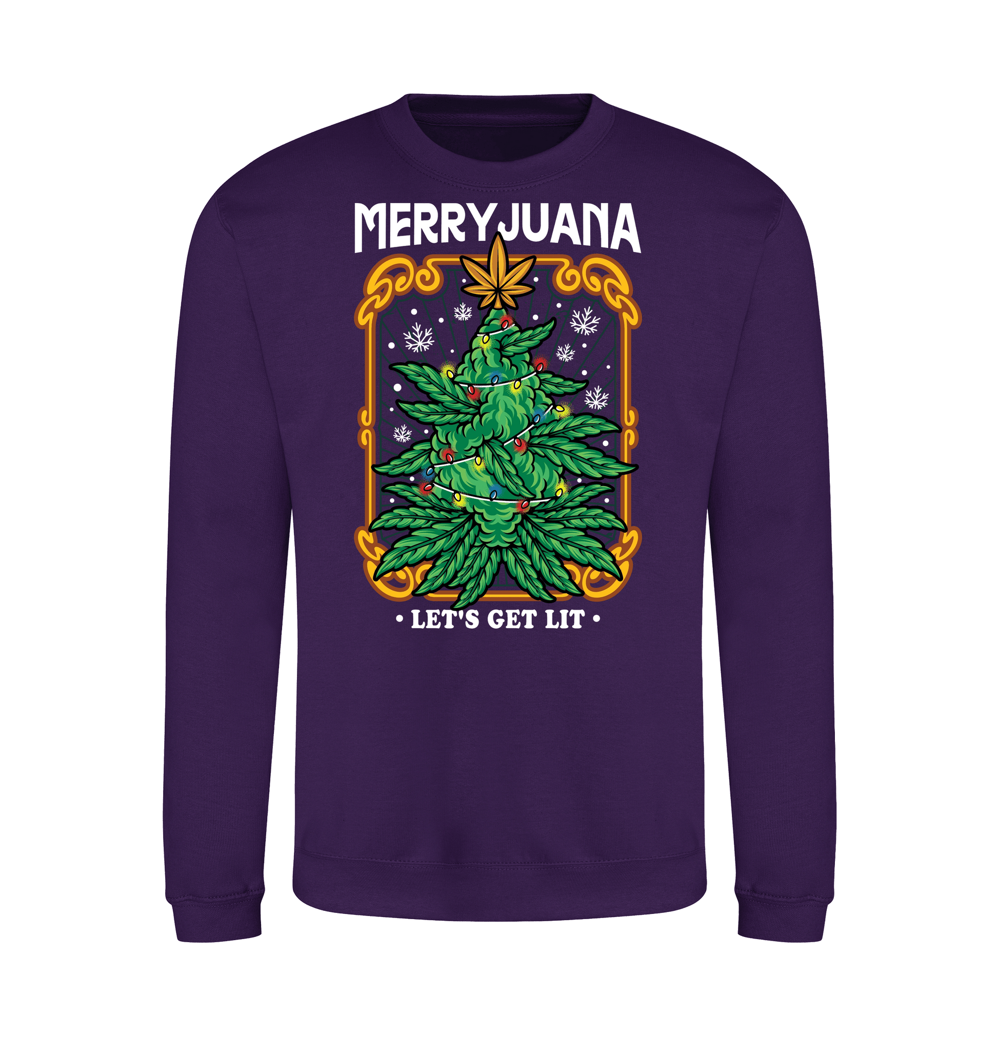Purple Printed Sweater Front