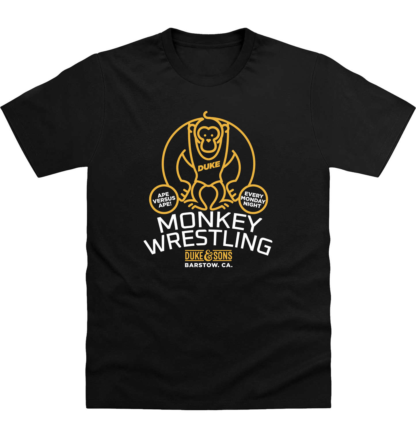 Deep Black Printed T-shirt Front