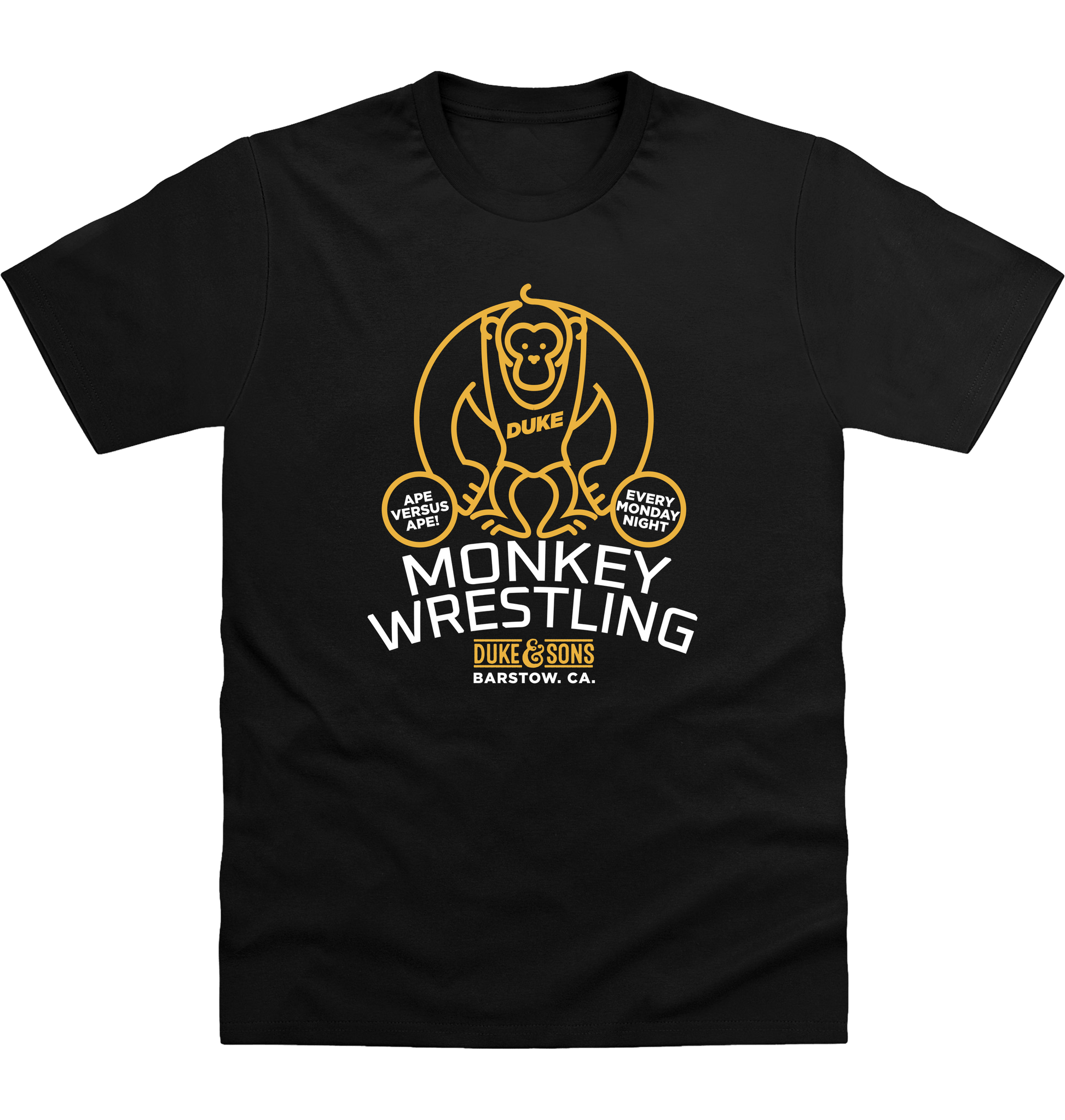 Deep Black Printed T-shirt Front