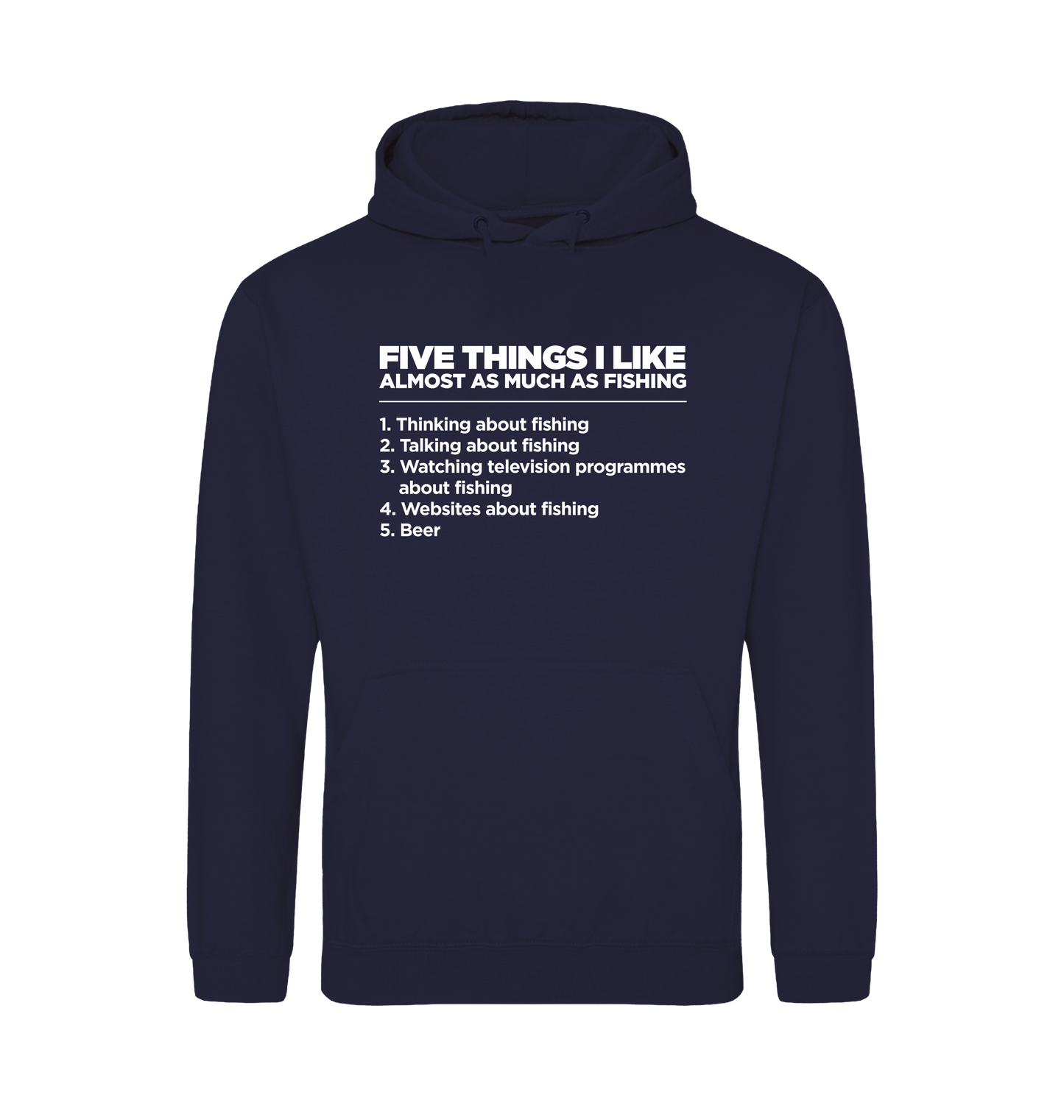 Oxford Navy Printed Hoody Front