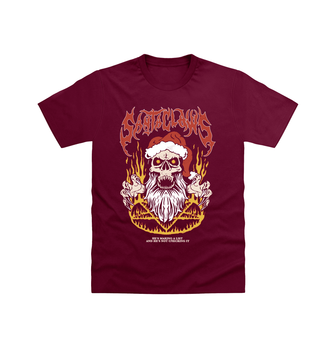 Maroon Printed T-shirt Back