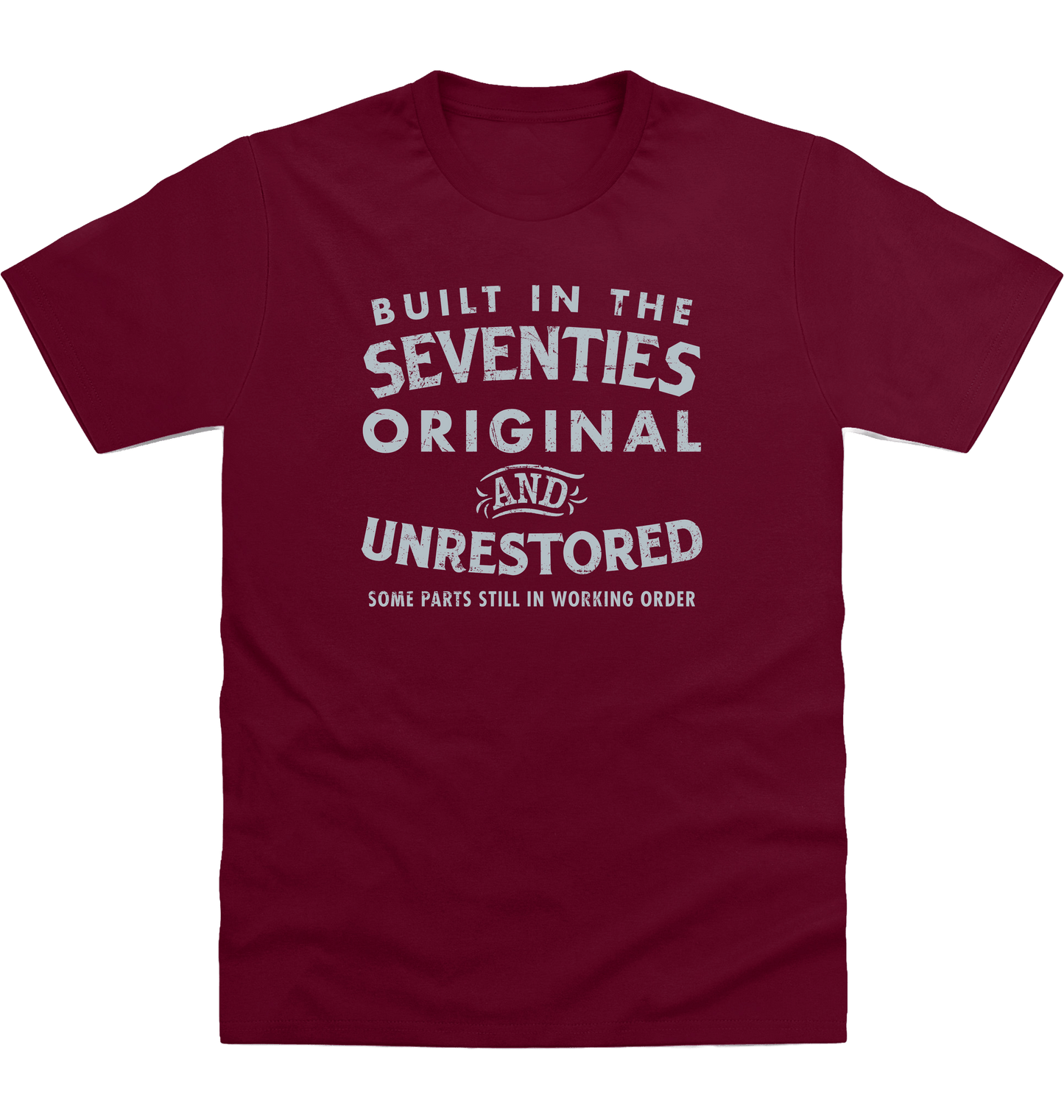 Burgundy Printed T-shirt Front