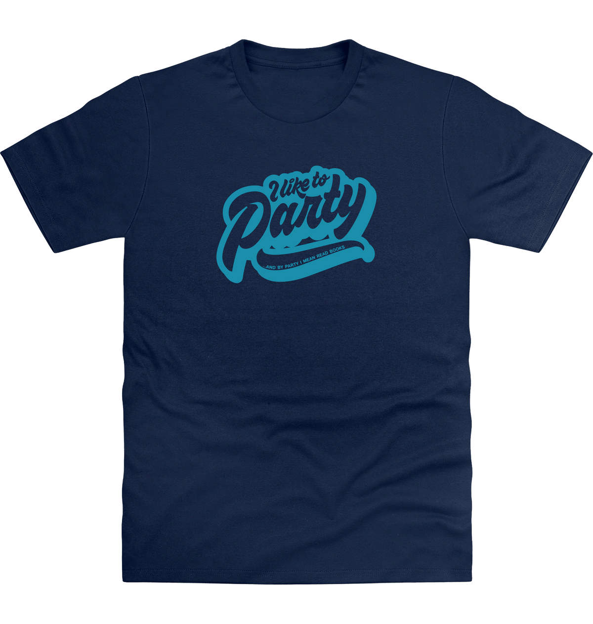 New French Navy Printed T-shirt Front