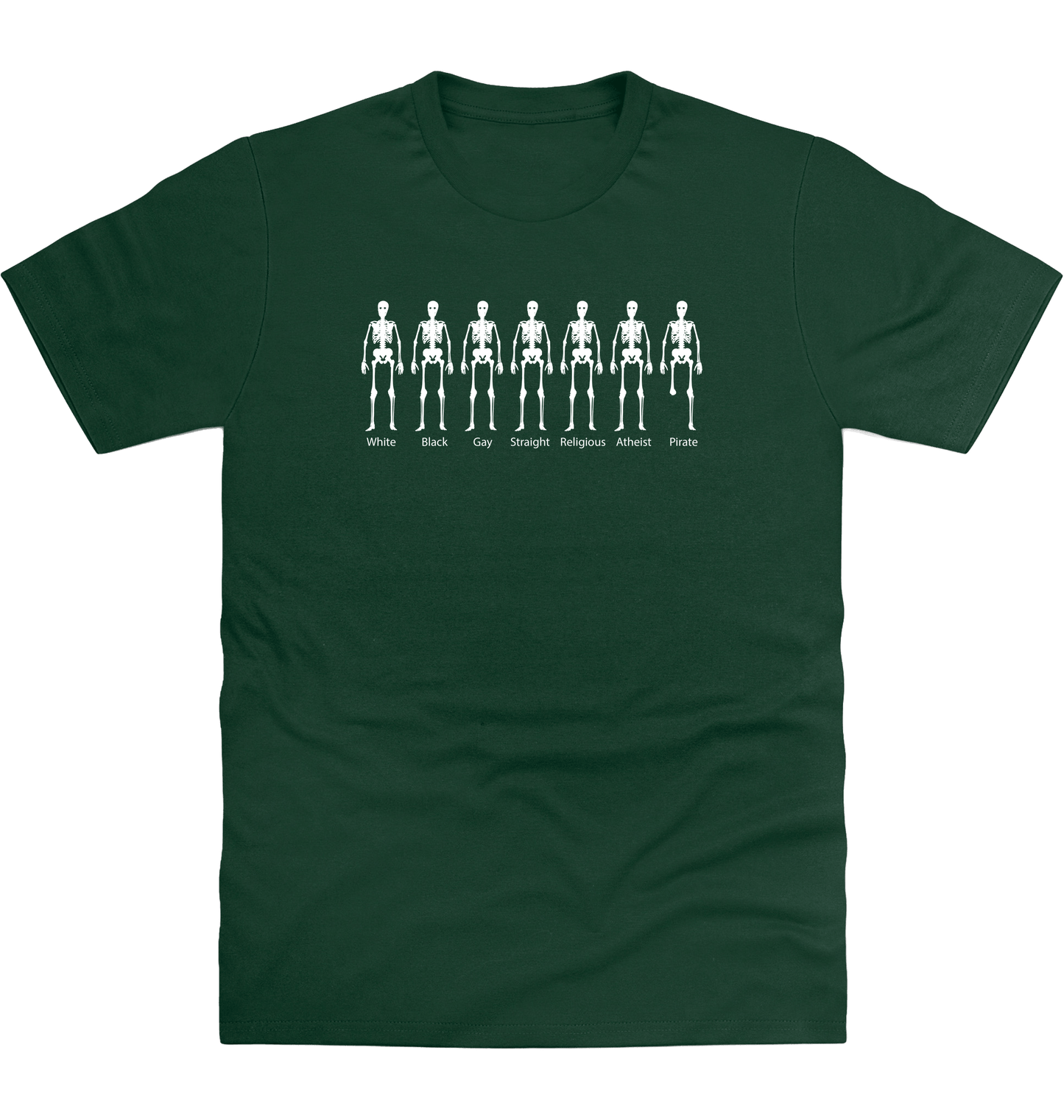 Bottle Green Printed T-shirt Front