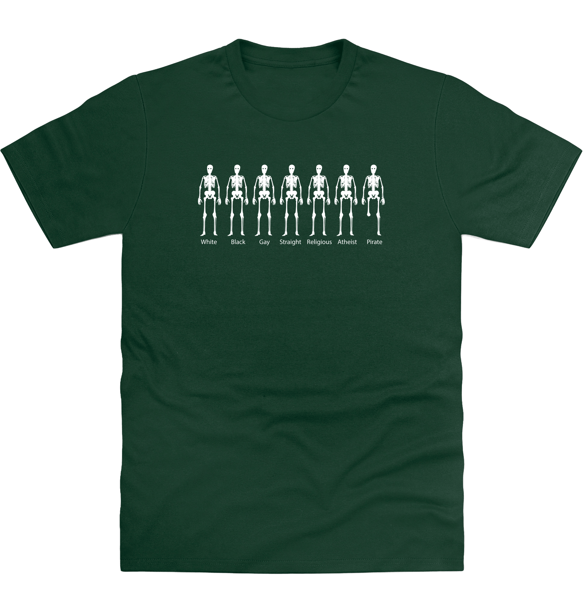 Bottle Green Printed T-shirt Front